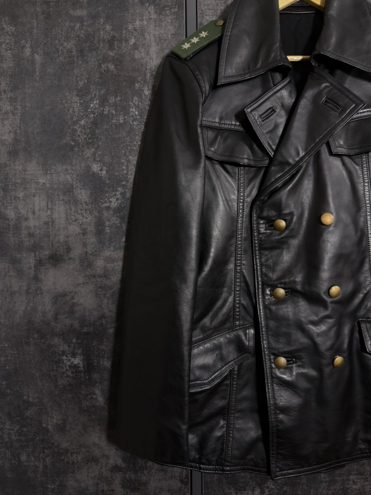 Vintage Crazy Vintage 80s Polizei Leather Jacket Schott Hussar Raf Size US L / EU 52-54 / 3 - 12 Thumbnail