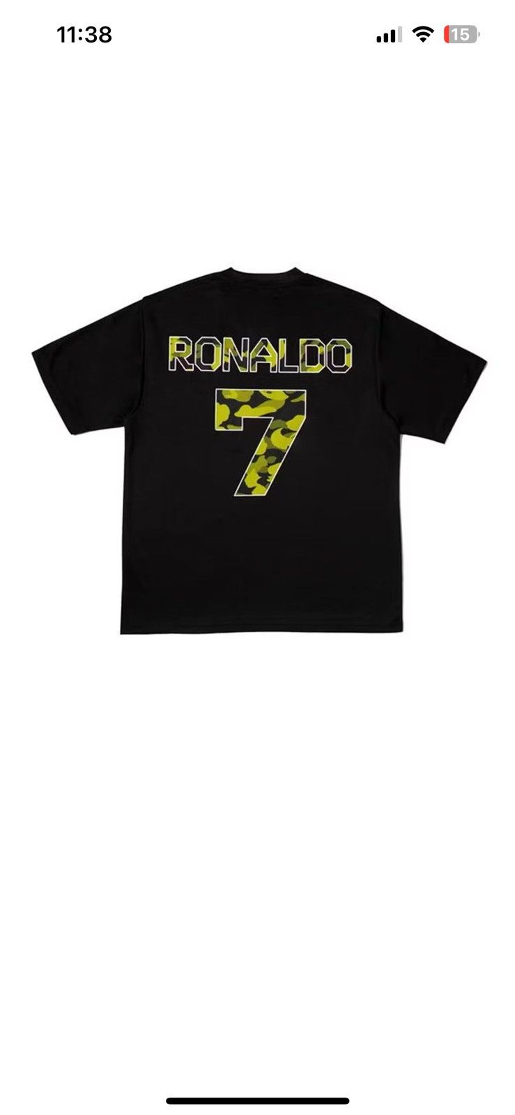 Bape Bape Cristiano Ronaldo CR7 Black T-shirt NEW w Tags Limited Size US M / EU 48-50 / 2 - 1 Thumbnail