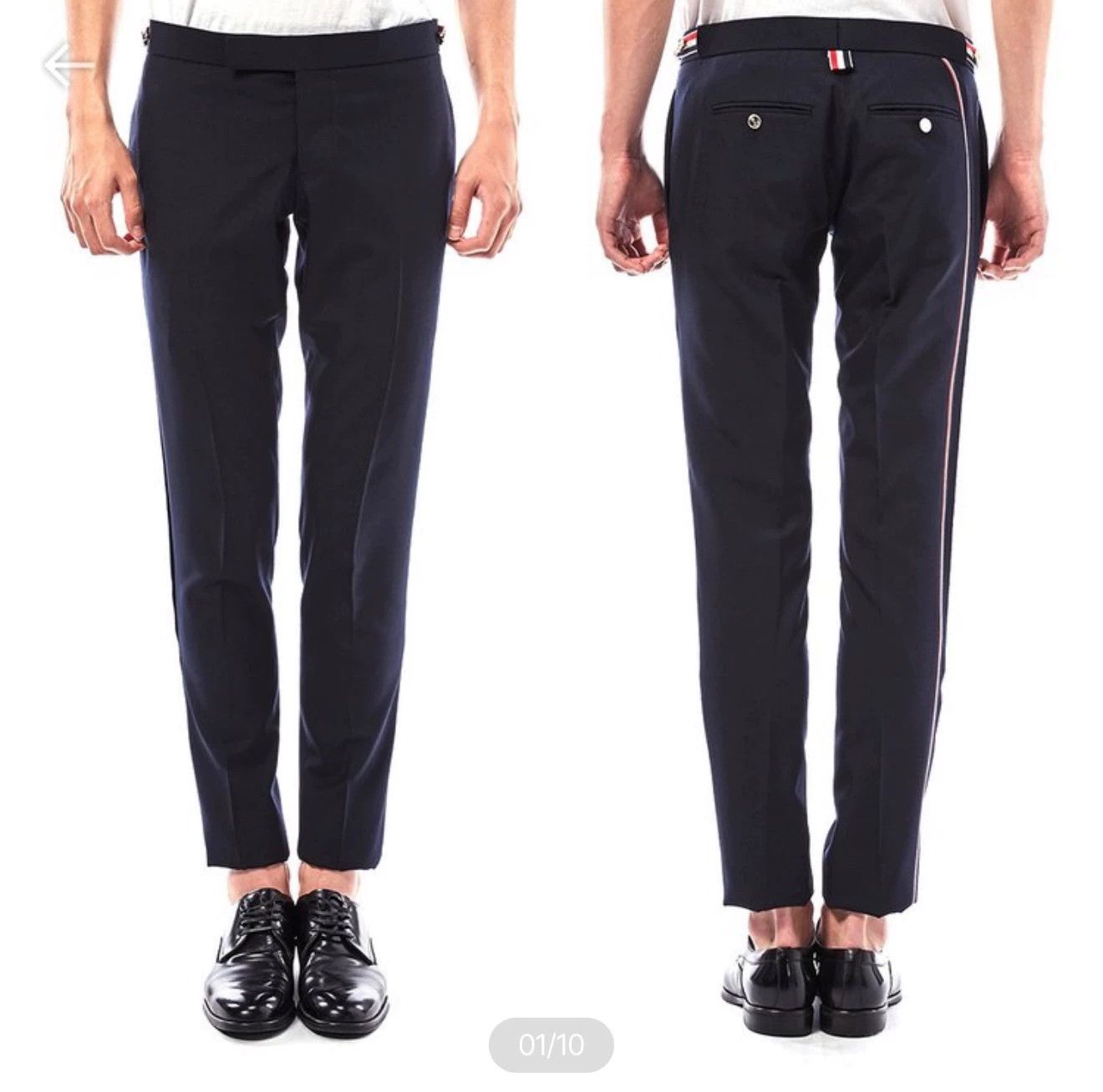 Thom Browne Thom Browne Navy Blue Side Color Block Trousers 3 Rare Size US 34 / EU 50 - 8 Thumbnail