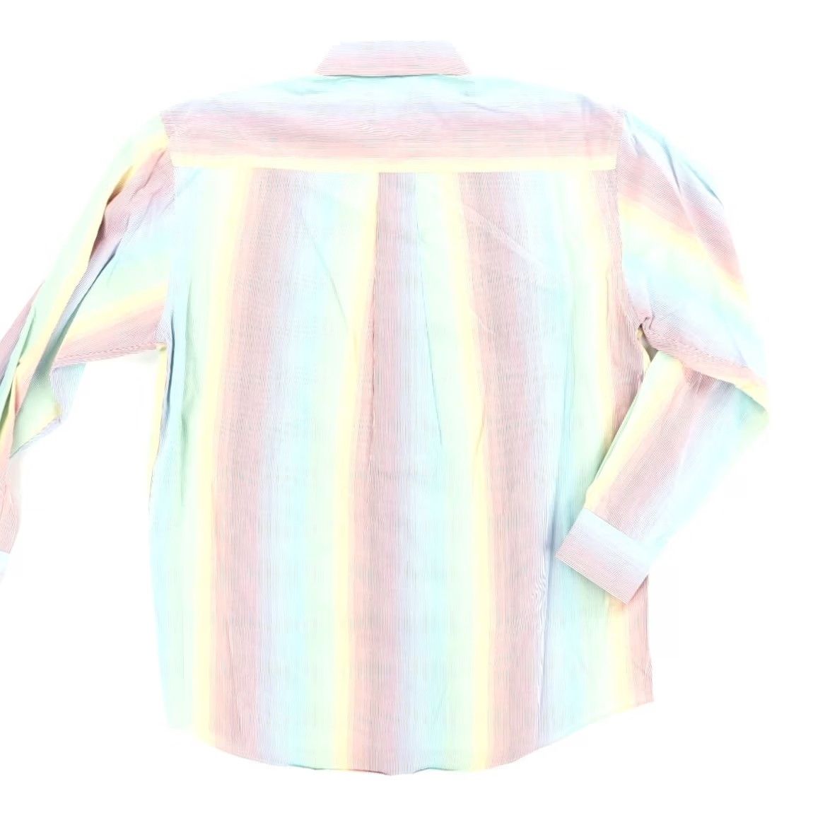 Vintage Alan Flusser Shirt Striped Long Sleeve Button Down Men's L Poplin Gradient Cotton Shirt Size US L / EU 52-54 / 3 - 4 Thumbnail