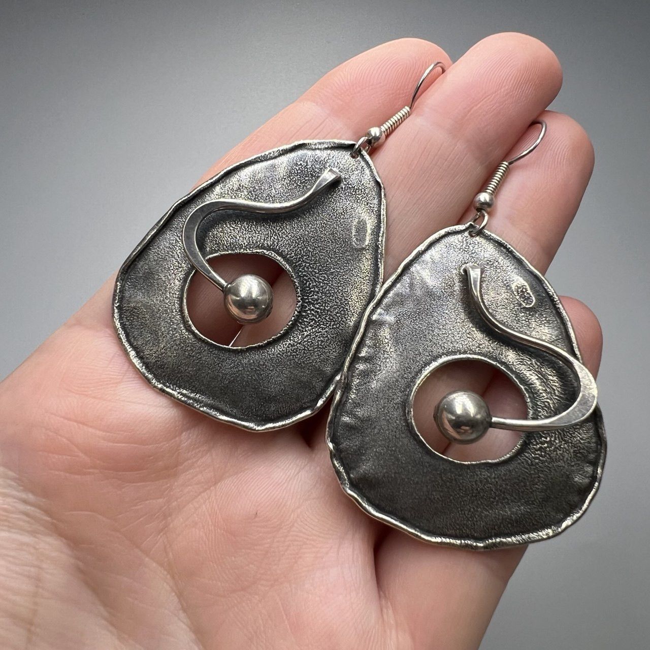 Vintage Vintage Sterling Silver 925 Womens Jewelry Stud Ear Earrings Size ONE SIZE - 6 Thumbnail