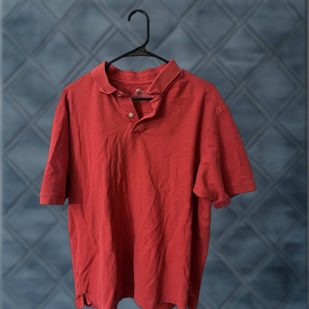 Tommy Bahama Tommy Bahama Polo Shirt Red Solid Men’s XL Cotton Polo Size US XL / EU 56 / 4 - 1 Thumbnail