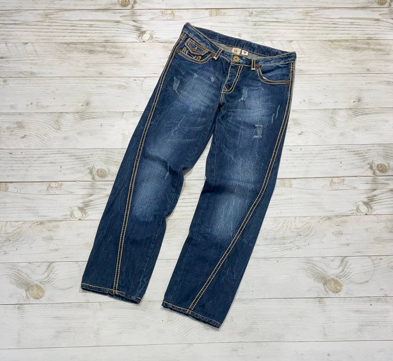 True Religion Vintage True Religion Denim Jeans Y2K Japan Baggy 90s Size US 34 / EU 50 - 2 Thumbnail