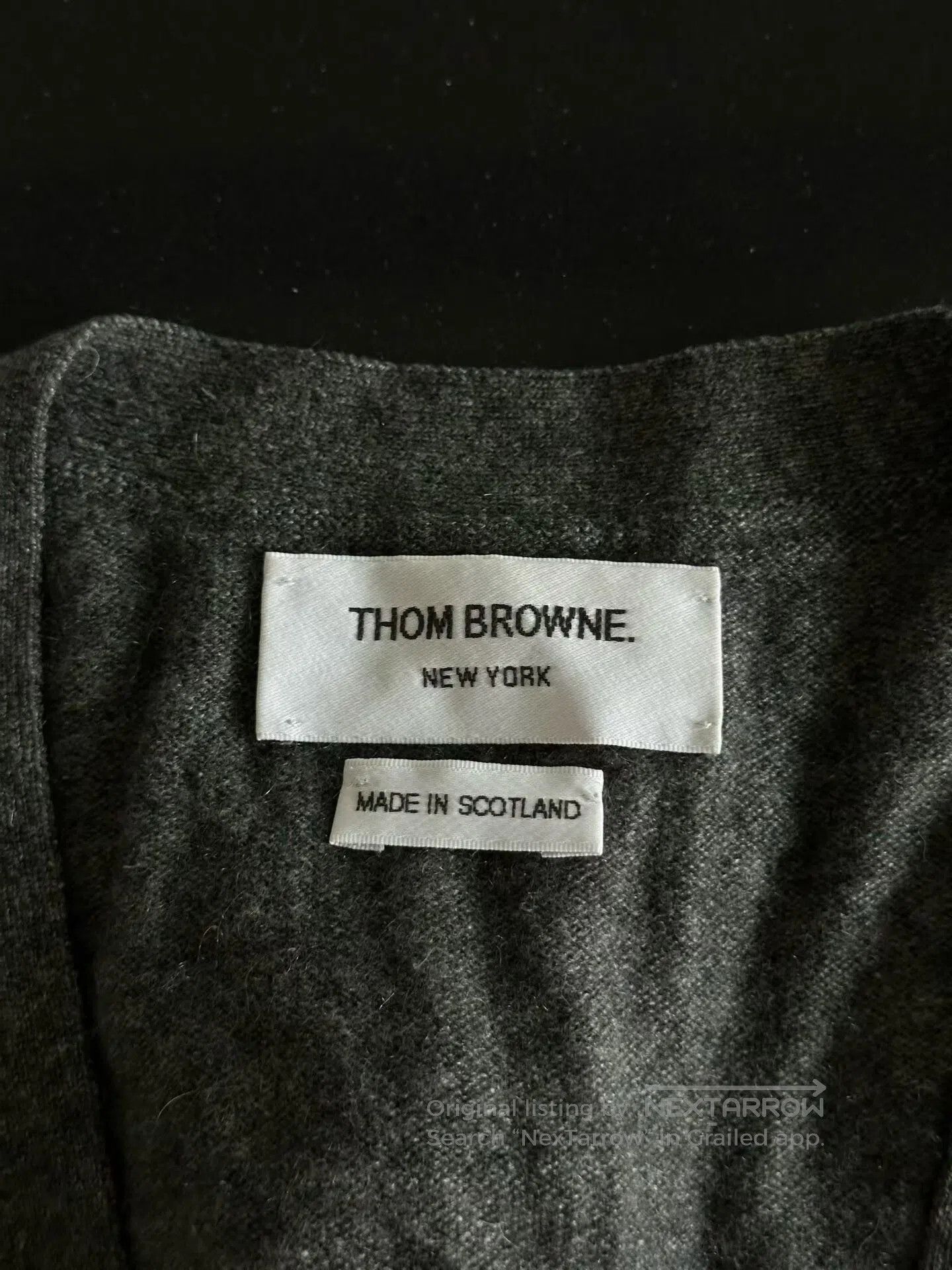 Thom Browne Thom Browne Gray Cashmere Cardigan. Size US XL / EU 56 / 4 - 3 Thumbnail