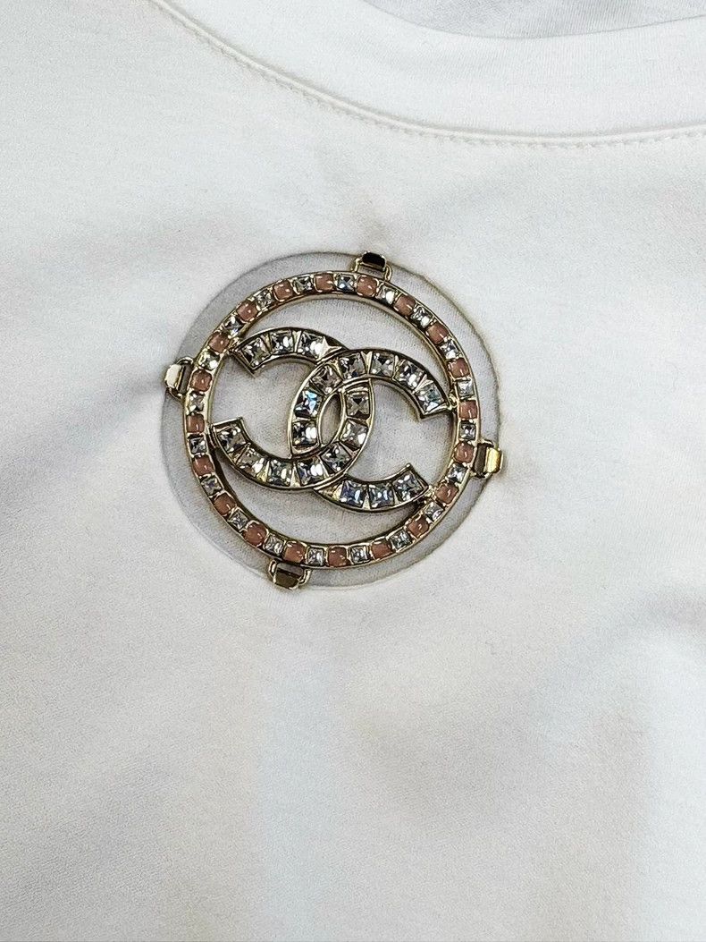 Chanel Chanel 20S white hollow rhinestone double C short-sleeved Size XS / US 0-2 / IT 36-38 - 4 Thumbnail