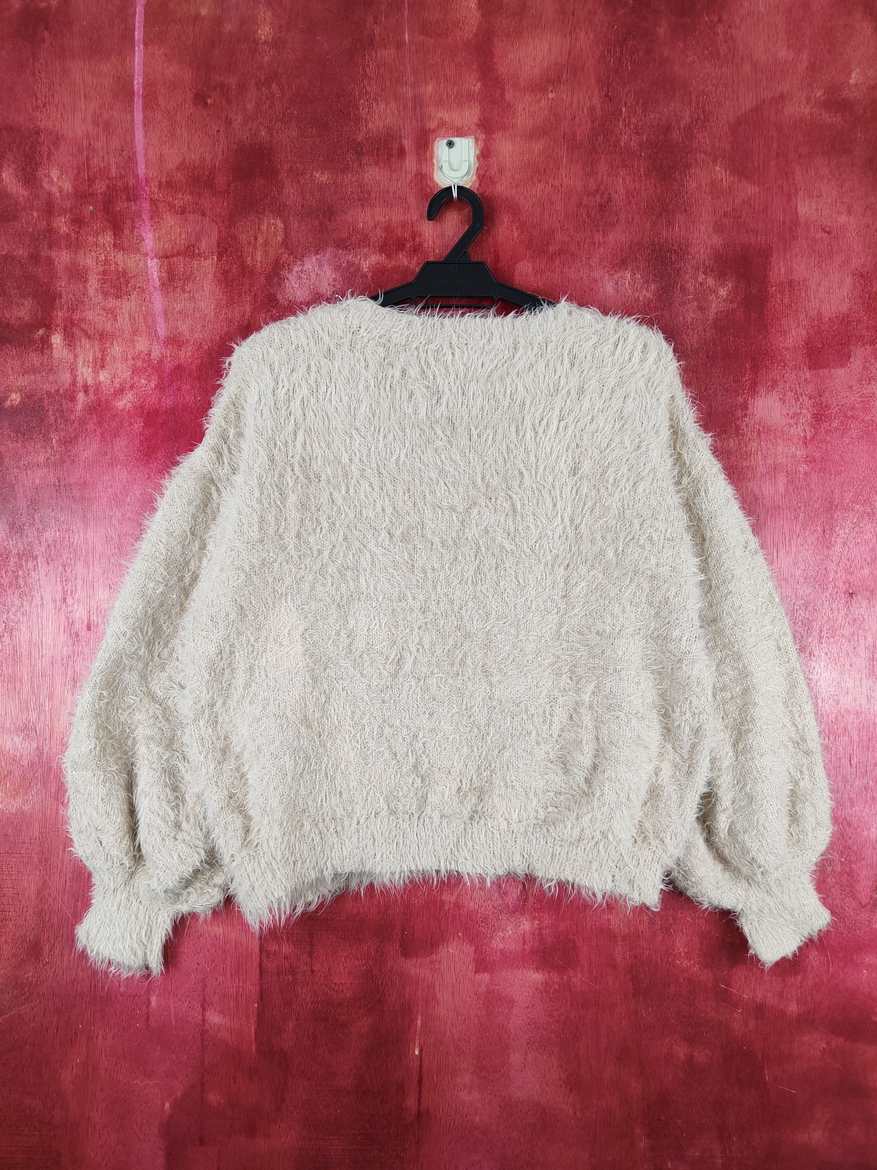 GU × Vintage GU Light Brown Fur Mohair Knitwear Rare item Size S / US 4 / IT 40 - 7 Thumbnail