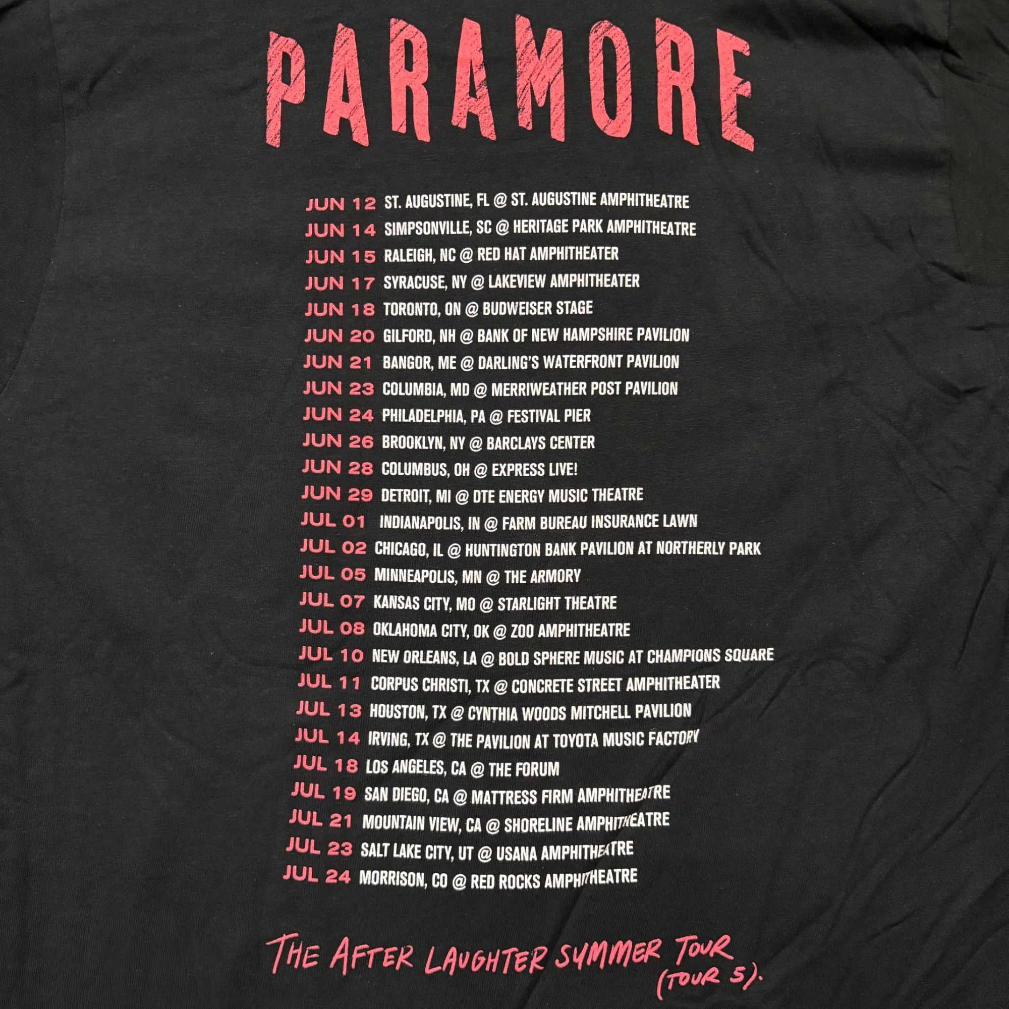 Band Tees Paramore The After Laughter Summer Tour Rock Band Tee M Size US M / EU 48-50 / 2 - 4 Thumbnail