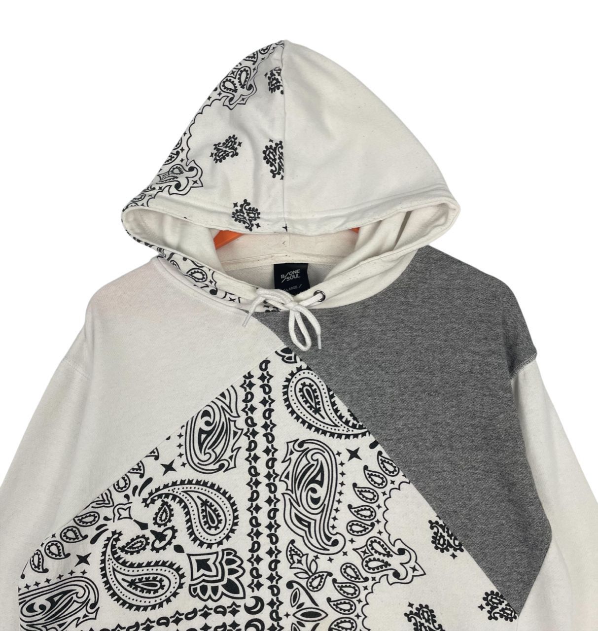 Japanese Brand B One Soul Badana Paisley Patchwork Style Pullover Hoodie Size US L / EU 52-54 / 3 - 4 Thumbnail