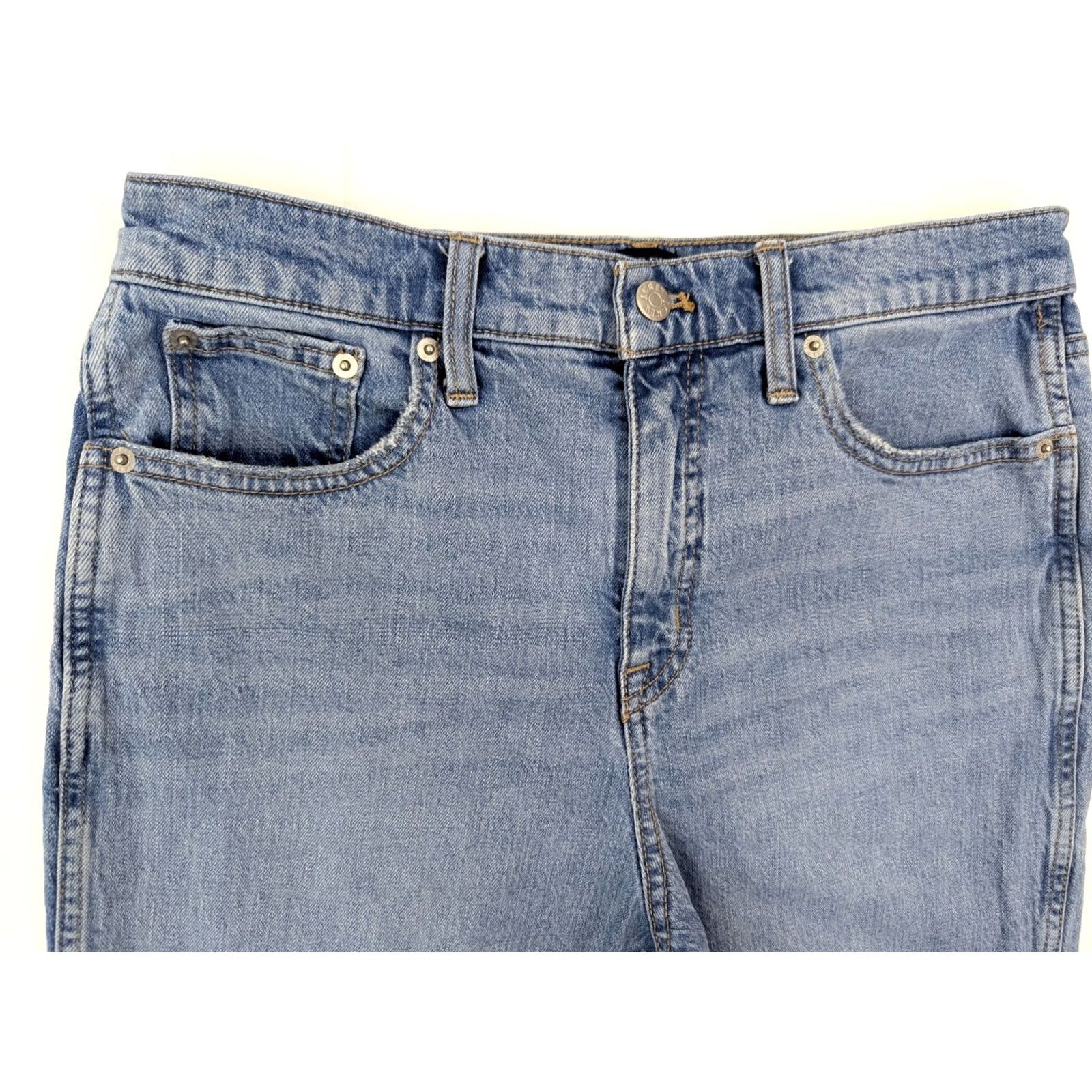 J.Crew J.CREW Classic High Rise Jeans Women Light Wash 30x28 Button Zip Stretch Straight Vintage: No 11/30 34 Regular Jeans Womens Size 24" / US 00 / IT 34 - 6 Thumbnail