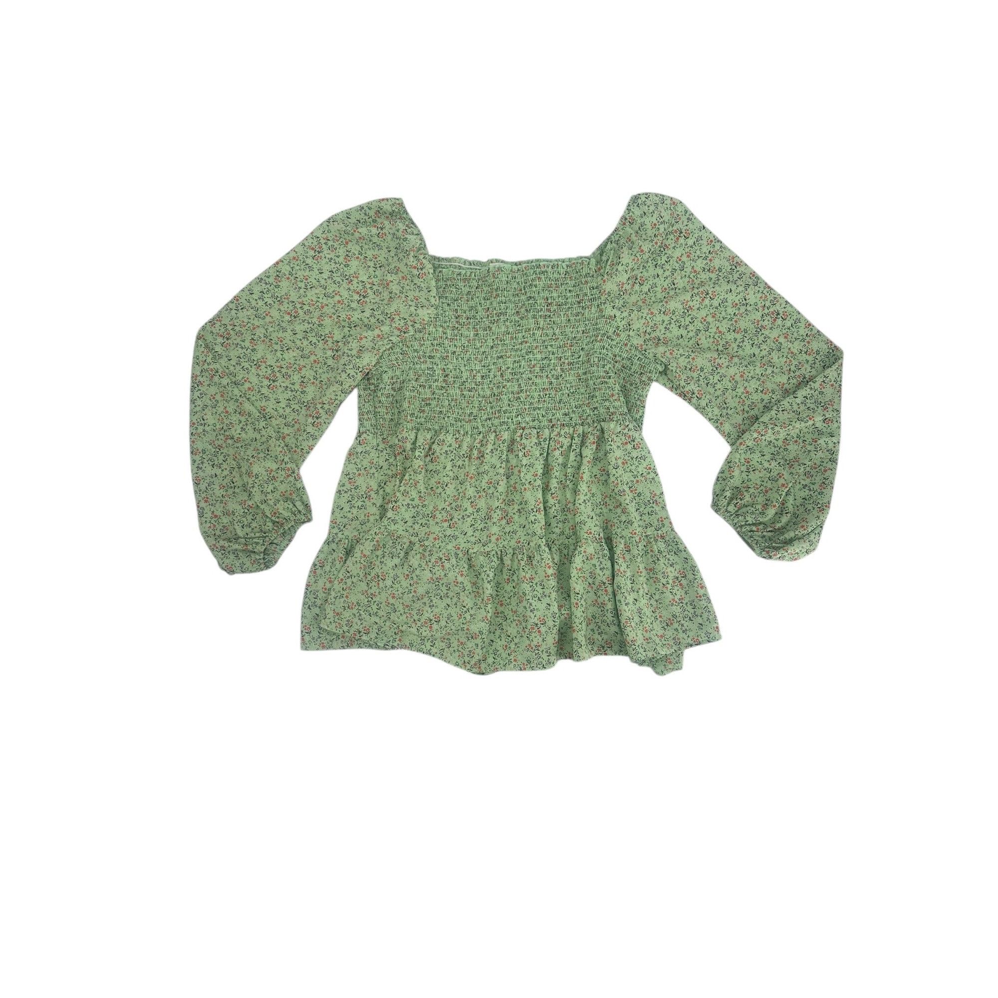 Other Chic Soul Top - Mint Green Floral Peplum - Size 3X Size 3XL / US 20-22 - 4 Thumbnail