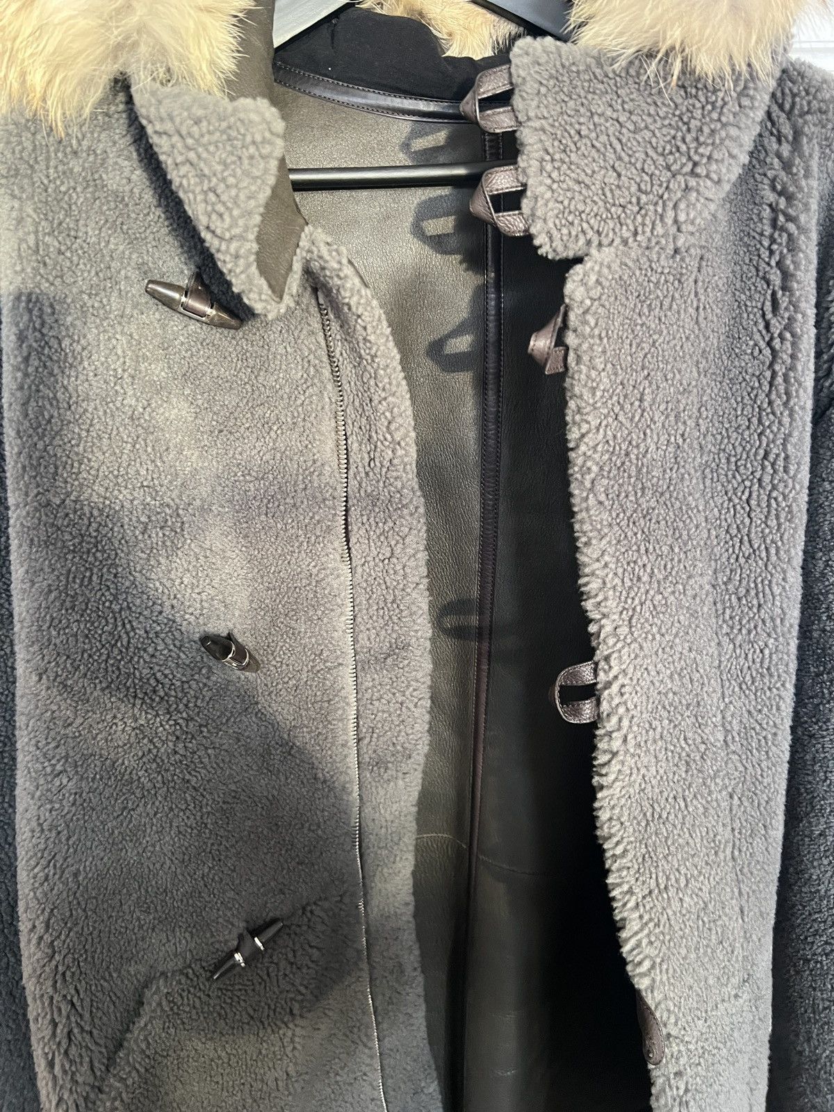 Louis Vuitton Louis Vuitton FW 2013 Shearling Duffle Coat Fur Trim Hood Size US M / EU 48-50 / 2 - 10 Thumbnail