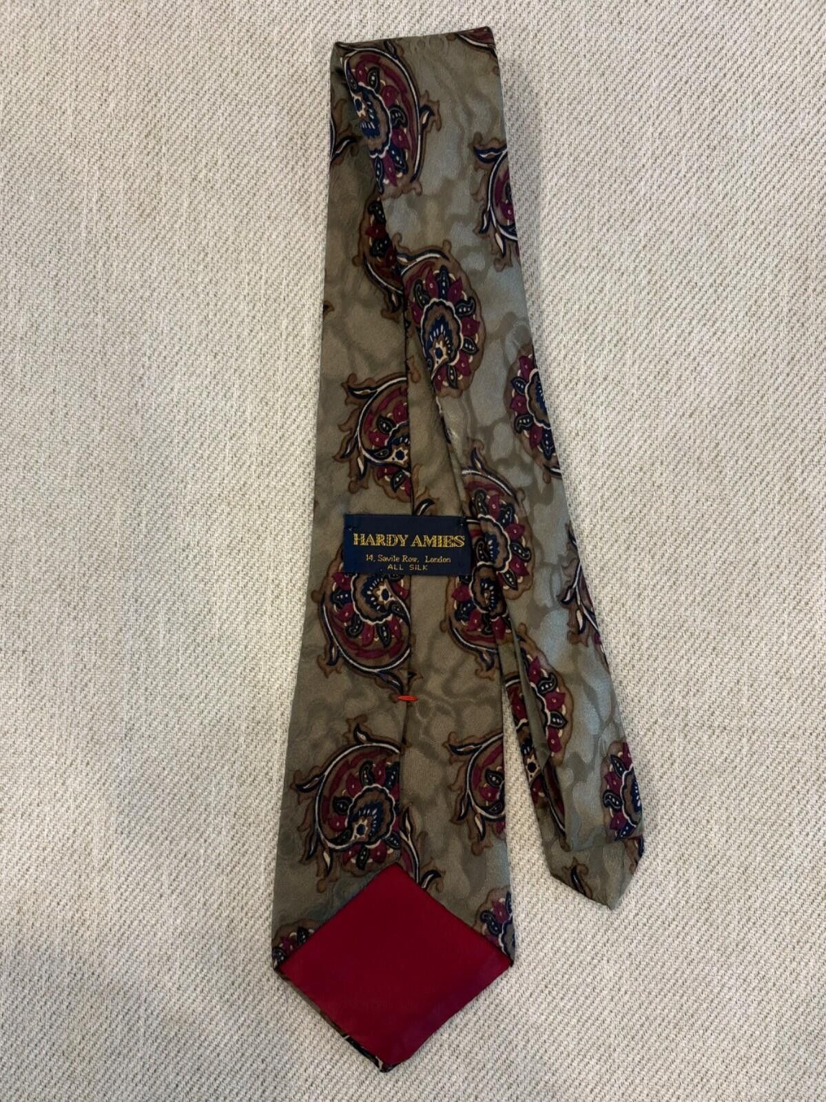 Hardy Amies Hardy Amies Savile Row London Silk Tie VTG Paisley British Size ONE SIZE - 1 Thumbnail