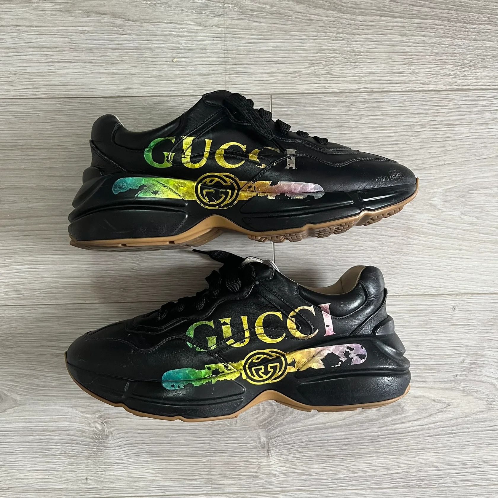Gucci Rhyton Rainbow Logo Sneakers