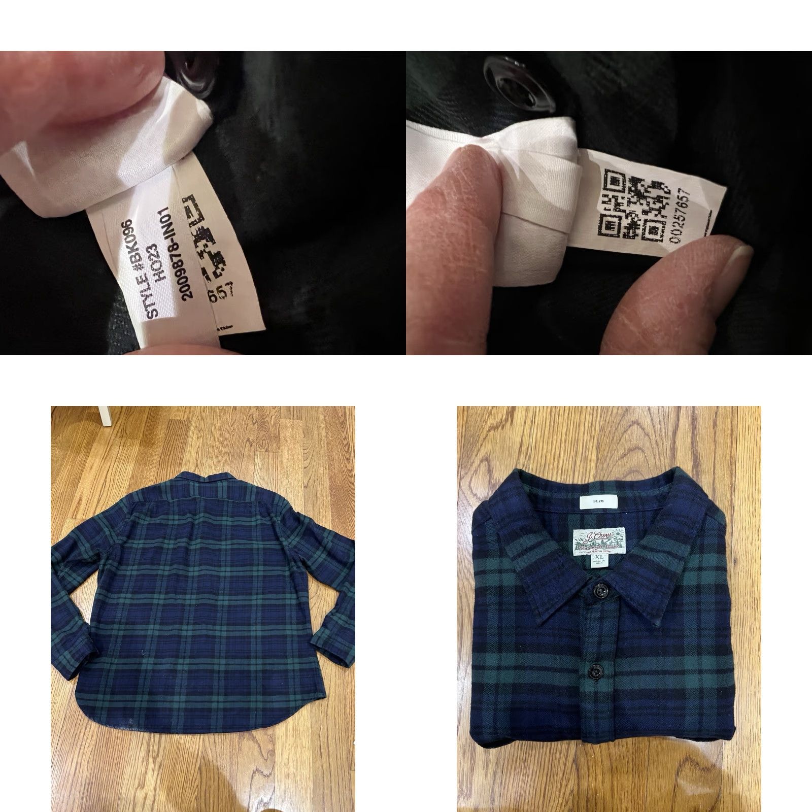 J.Crew J. Crew Flannel Shirt Men XL Blue Green Multicolor Plaid Button-Up Collared Pocketed Workwear Casual Travel Classic Size US XL / EU 56 / 4 - 8 Thumbnail