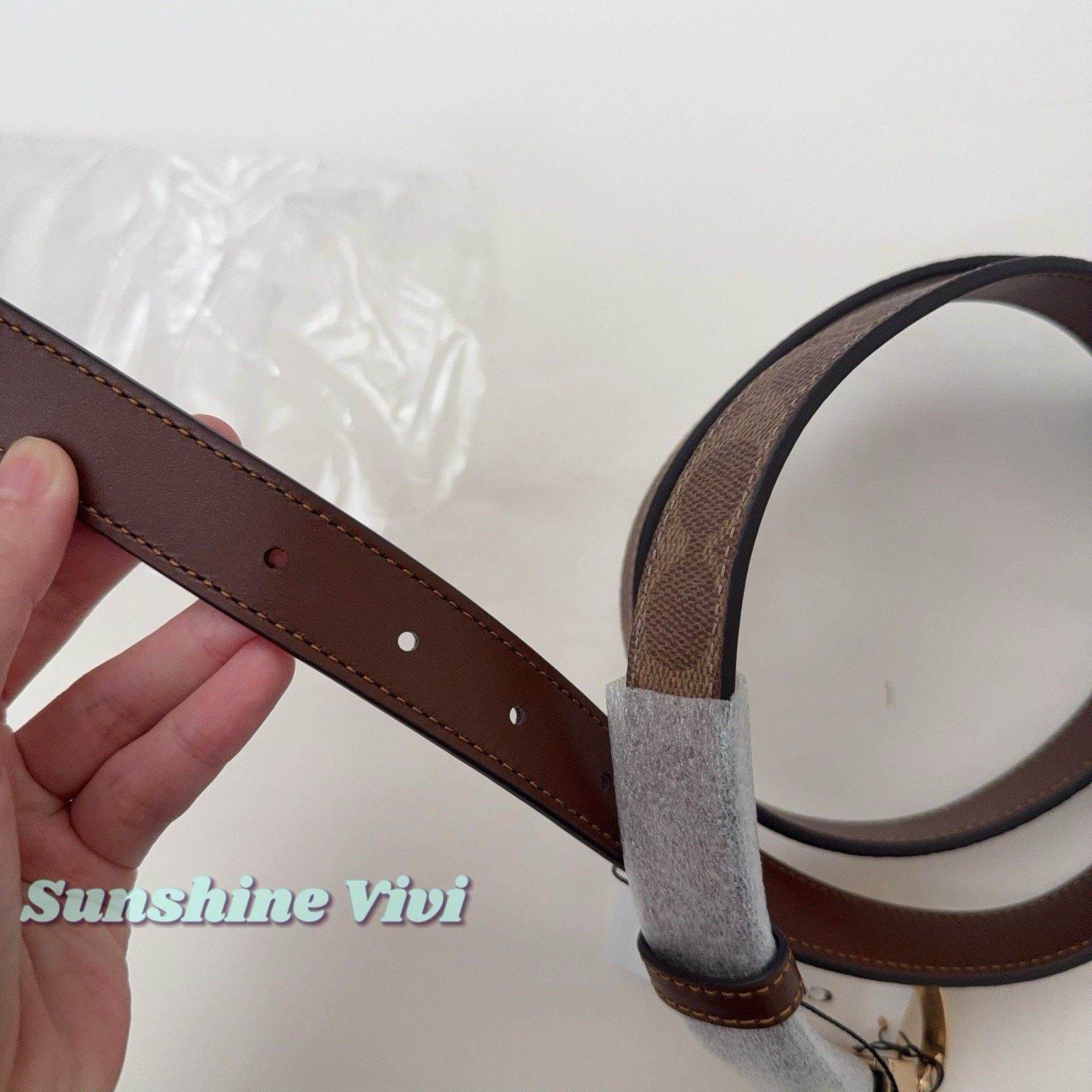 Coach NWT Coach Signature Cut To Size Belt 25 Mm CZ196 Tan Brown Size ONE SIZE - 7 Thumbnail