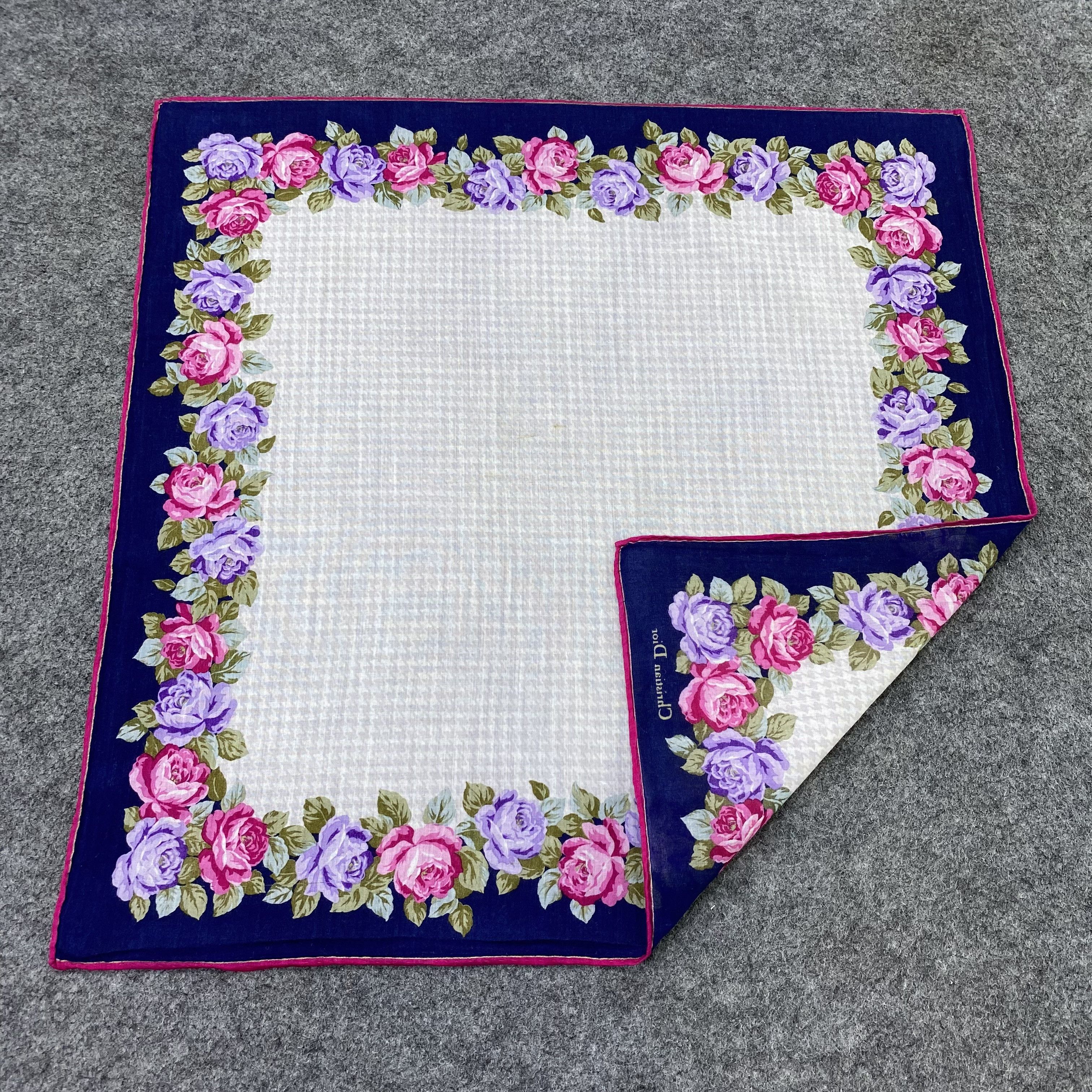 Vintage Christian Dior Handkerchief Neckerchief Bandana-B1865 Size ONE SIZE - 5 Thumbnail