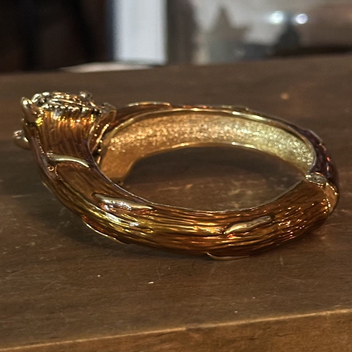 Vintage Vintage JC Thailand lions head hinged wrap bangle bracelet Size ONE SIZE - 5 Thumbnail