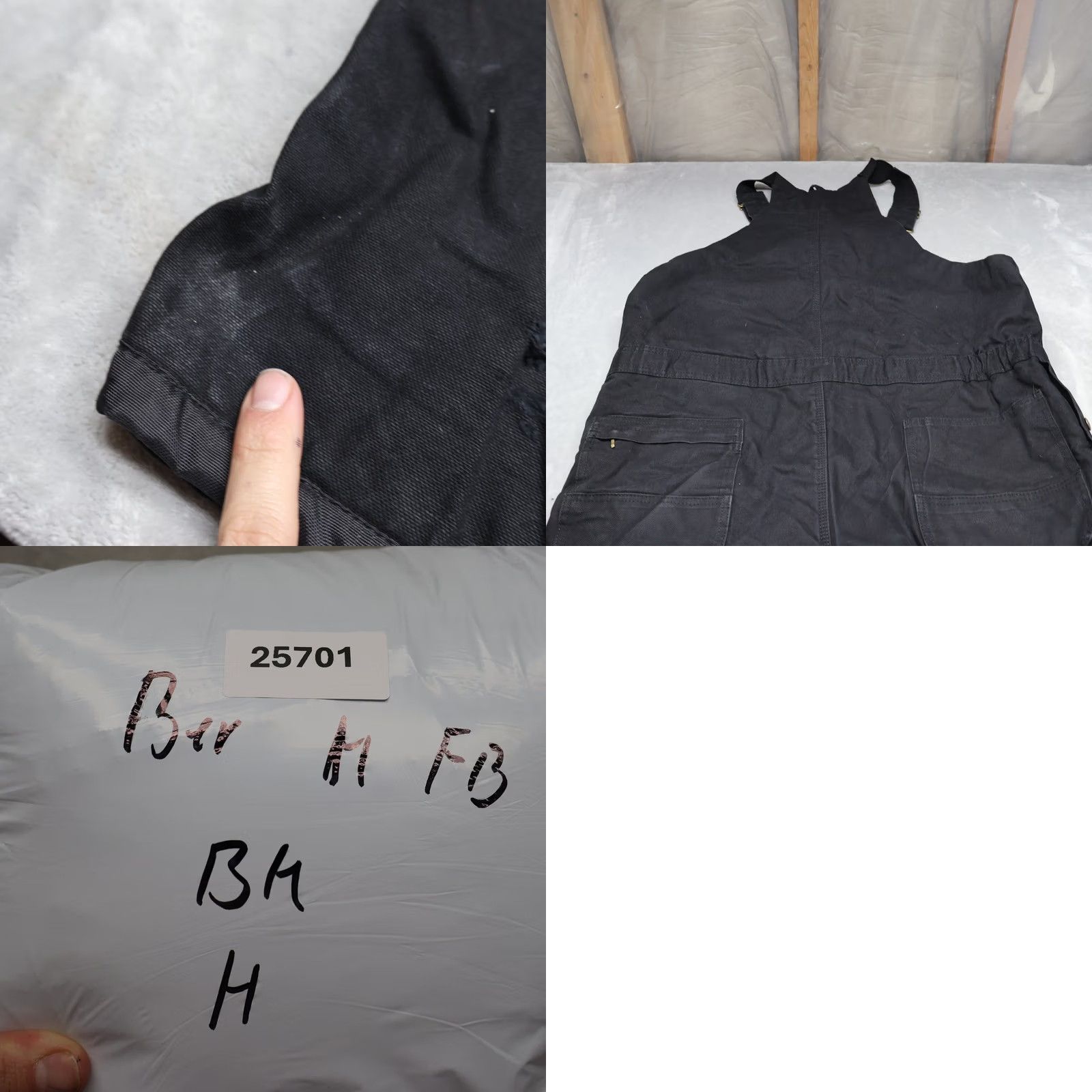Vintage Berne Bib Overalls Mens XL Black Duck Canvas Rugged Work 42x31 Size US 44 / EU 60 - 11 Thumbnail