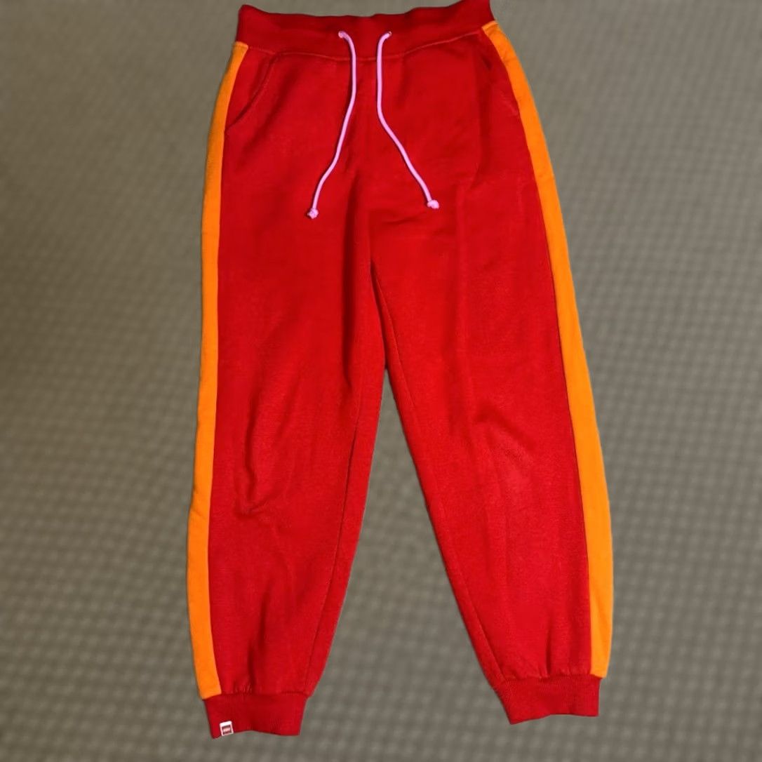 LEGO LEGO x Target Jogger Sweatpants Womens Small Red Orange Side Stripe Lounge Pants Size 28" / US 6 / IT 42 - 1 Thumbnail