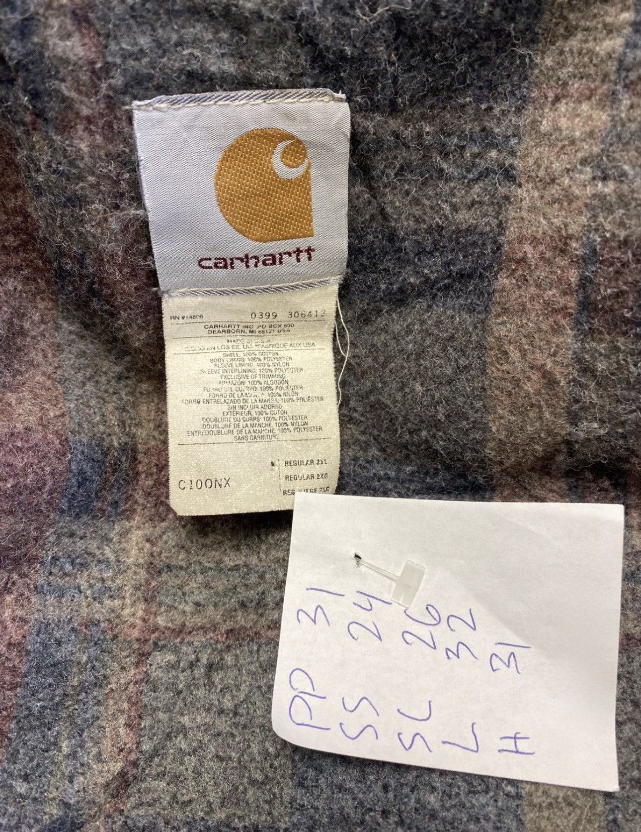 Carhartt Vtg Carhartt Onyx full zip/velcro multi pocket coat 2XL Size US XXL / EU 58 / 5 - 6 Thumbnail