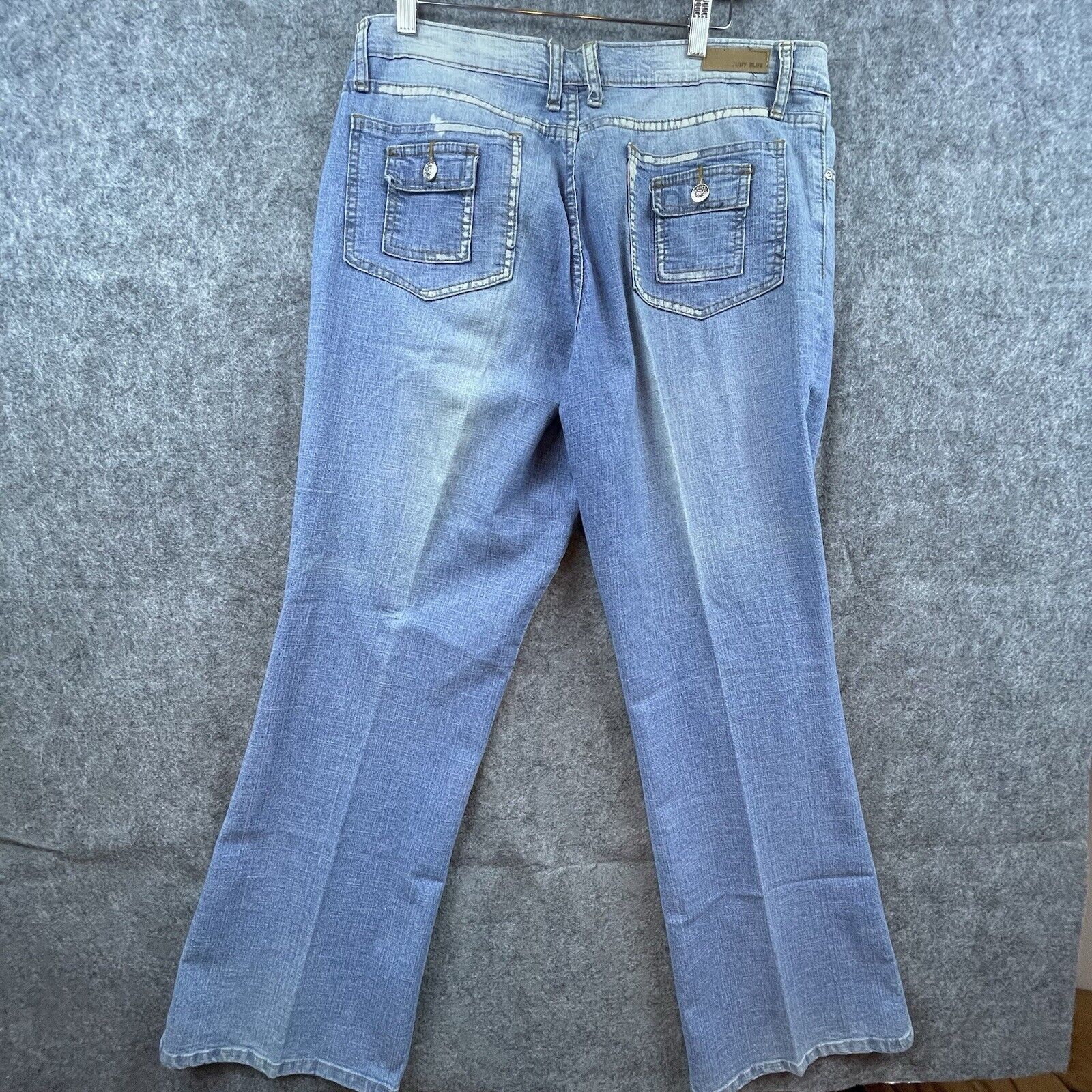 Judy Blue Vintage Judy Blue Jeans Women 15 Boot Straight Flap Distress Size 35" - 3 Thumbnail