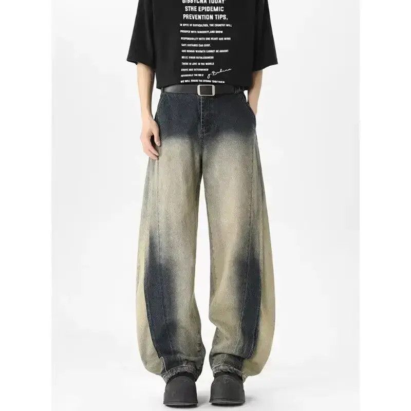 Japanese Brand Retro loose straight leg gradient jeans Size US 32 / EU 48 - 2 Thumbnail