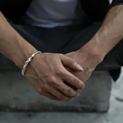 VIBE Silver Color Lotus Open Bracelet Size ONE SIZE - 2 Thumbnail