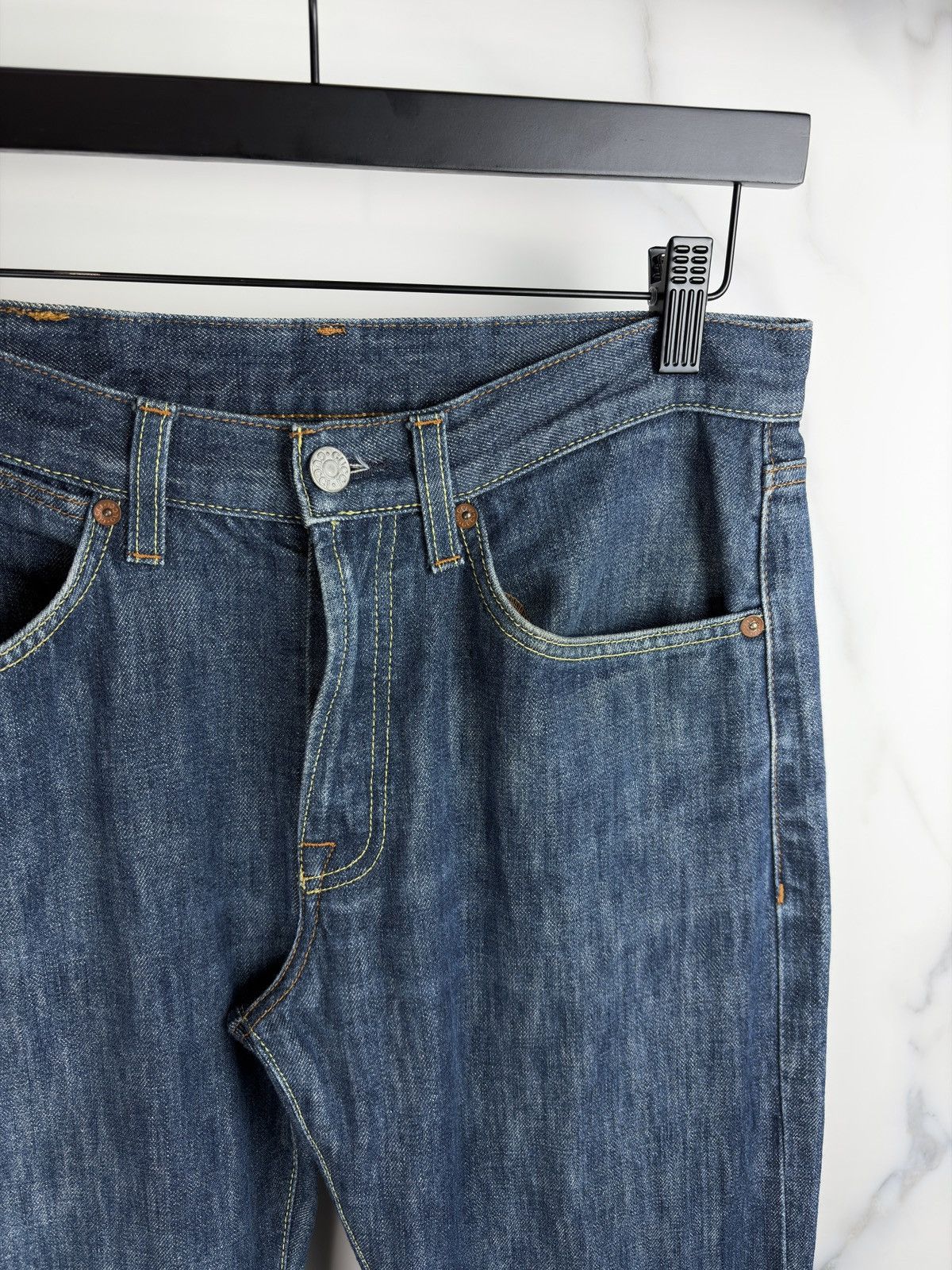 Gucci Gucci Tom Ford Flared Wide Leg Distressed Hem Denim Jeans Size US 29 - 2 Thumbnail