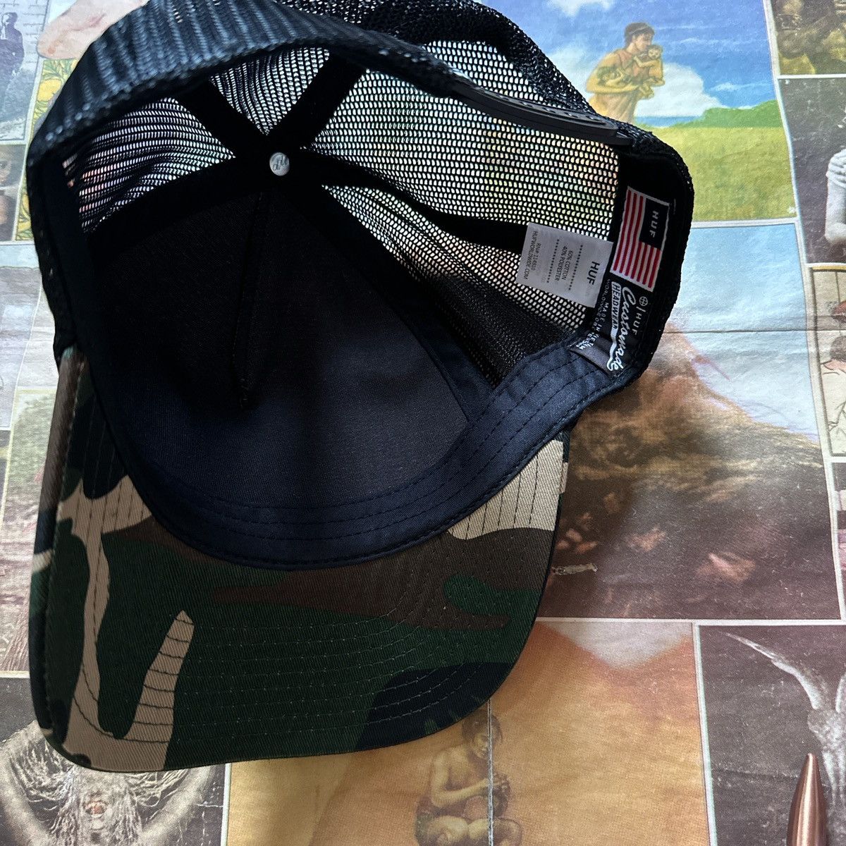 Huf Huf eagle camo mesh trucker SnapBack hat eagle Size ONE SIZE - 2 Thumbnail