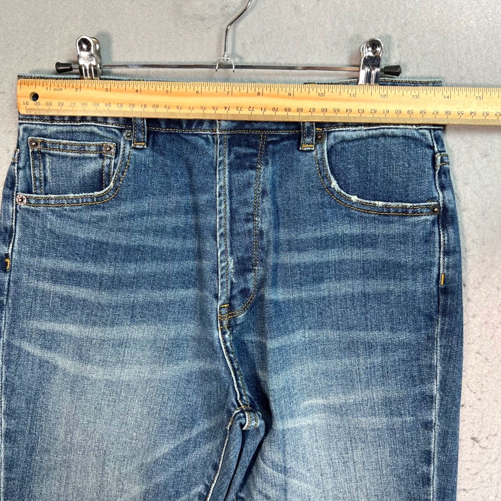 6397 6397 Womens Jeans Cropped 25 5-Pocket Denim Blue High Rise Regular In Italy - Adult Womens Size 42" / US 20 - 6 Thumbnail