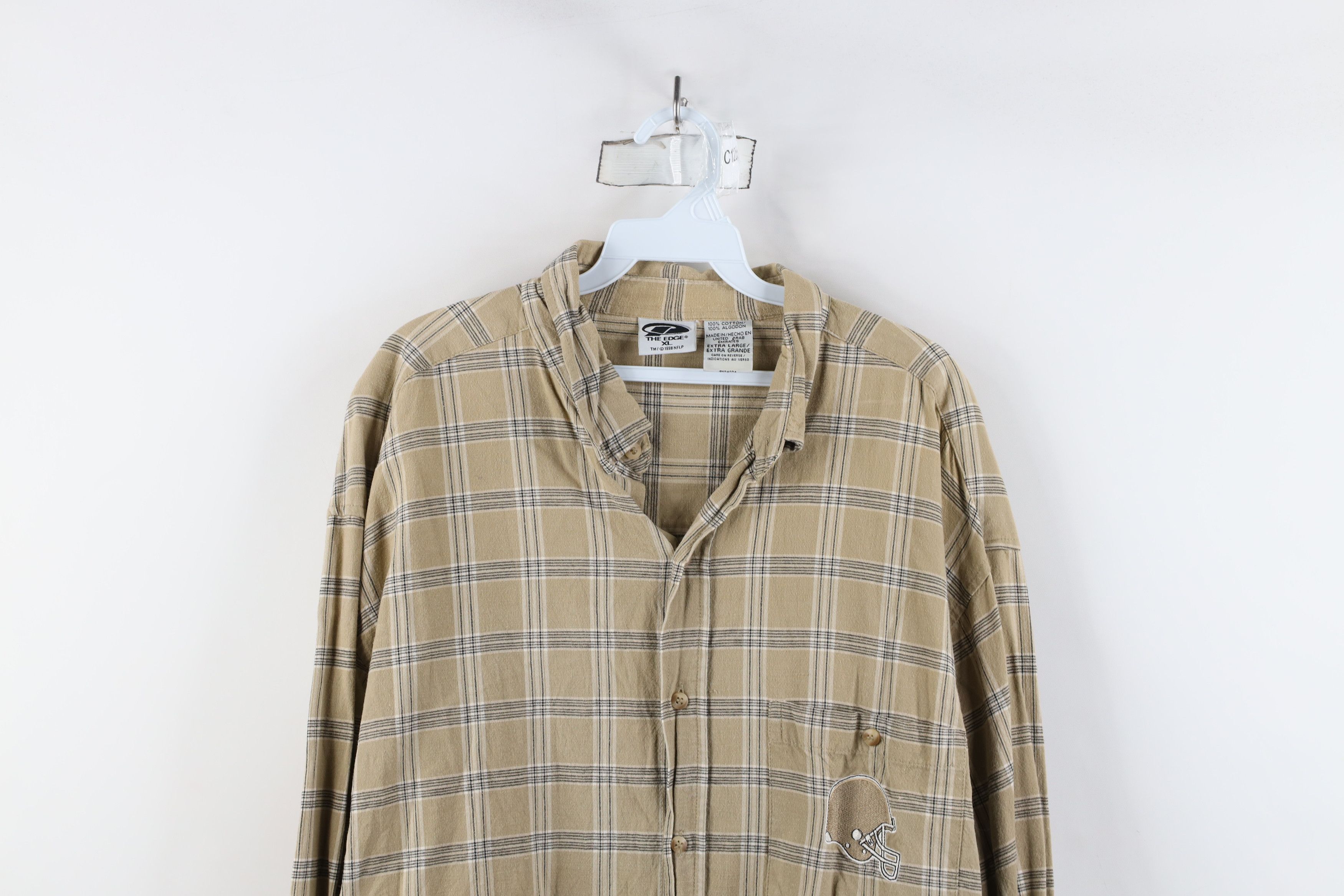 Vintage Vintage 90s Browns Football Collared Button Down Shirt Size US XL / EU 56 / 4 - 2 Thumbnail