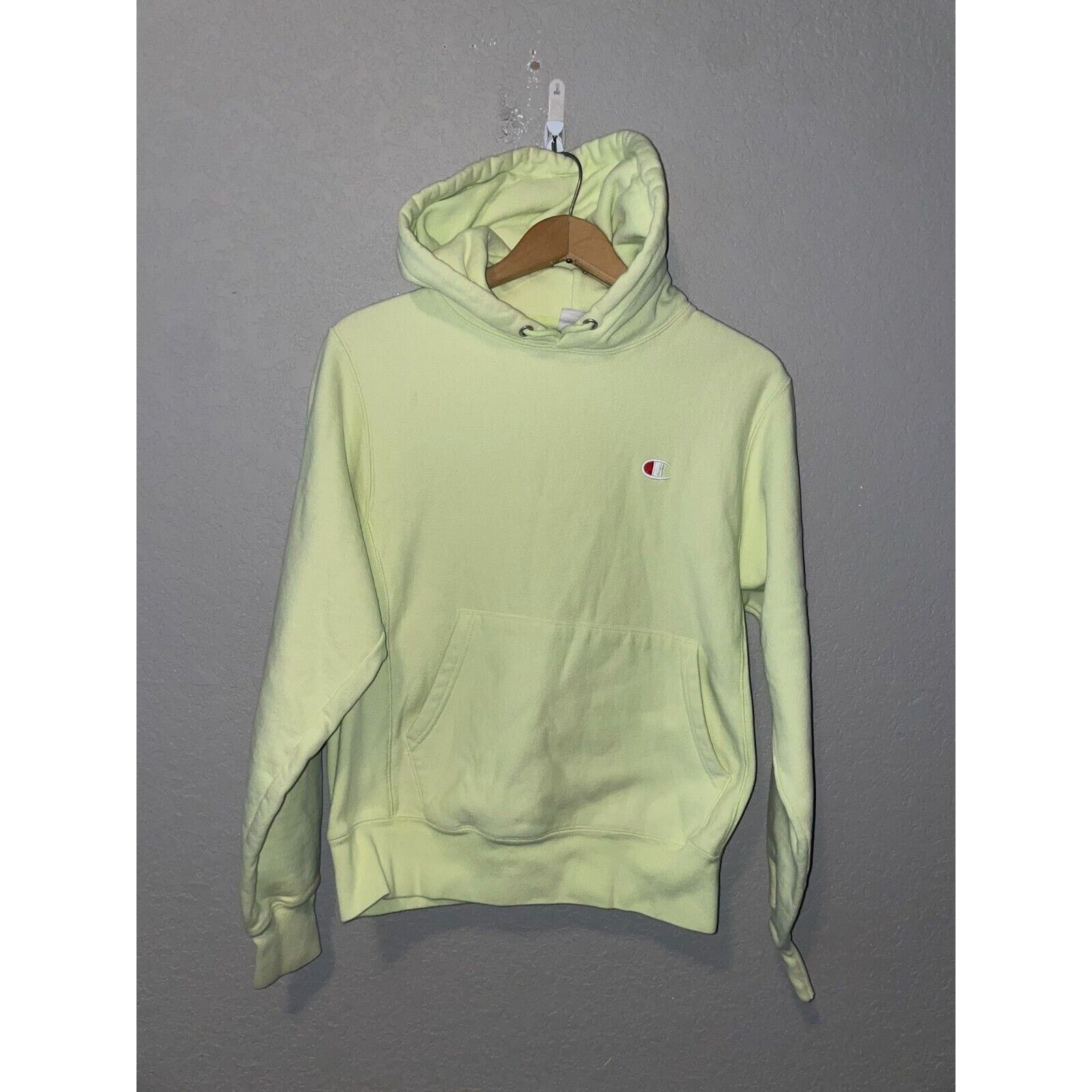 Champion Champion Reverse Weave Yellow Hoodie Pullover Jacket S Small Size US S / EU 44-46 / 1 - 1 Thumbnail