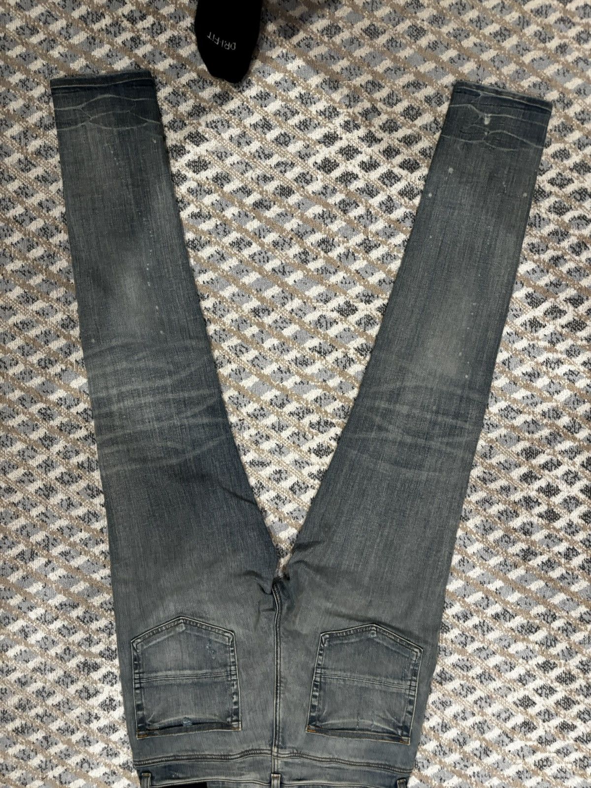 Amiri Blue Bandana Patch MX1 Distressed Denim Size US 34 / EU 50 - 3 Thumbnail