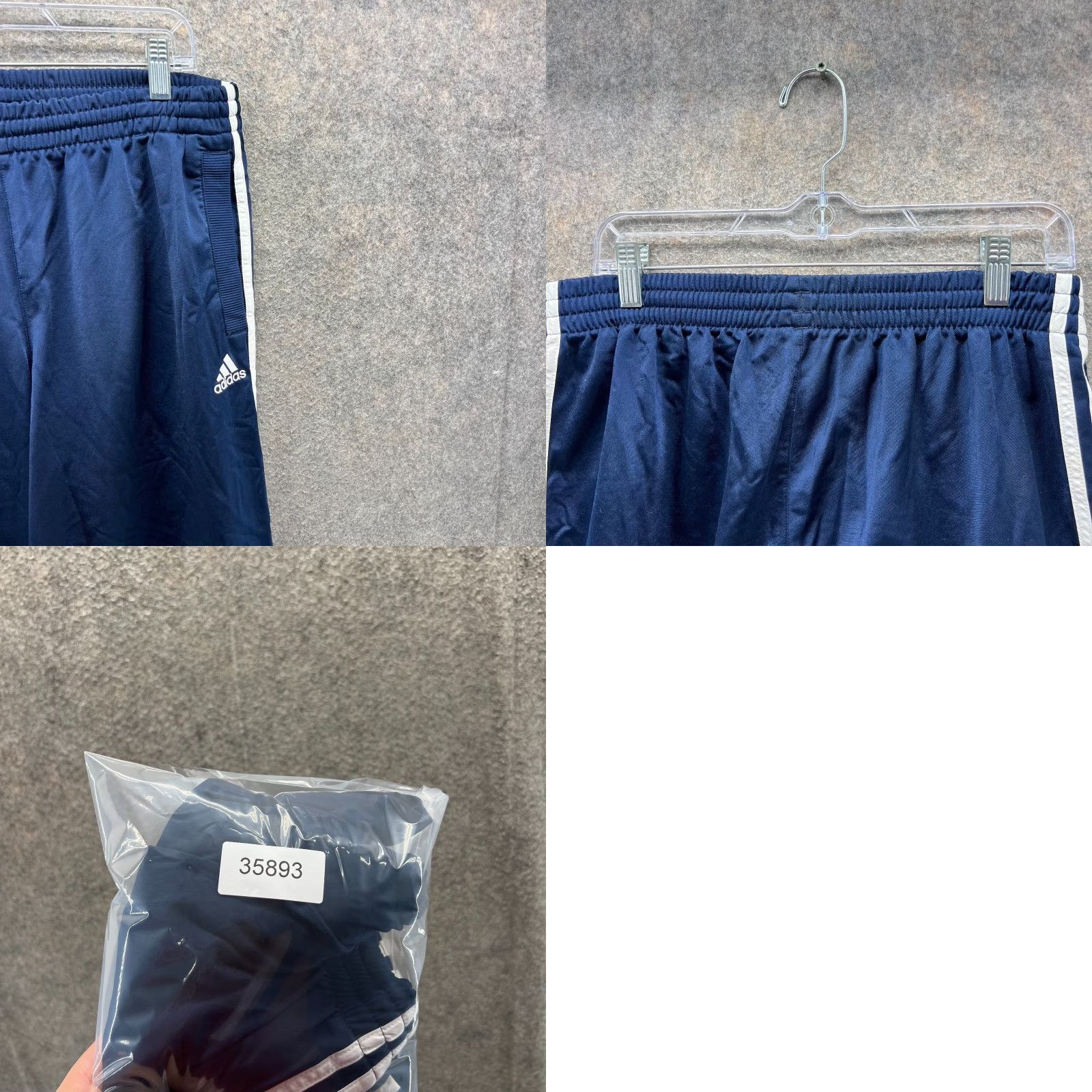 Adidas VINTAGE Adidas Pants Mens M Blue Navy Straight Gym Straight Trefoil 90s Y2k Pants Mens M Blue Navy Straight 90s Adidas Size US 31 - 8 Thumbnail