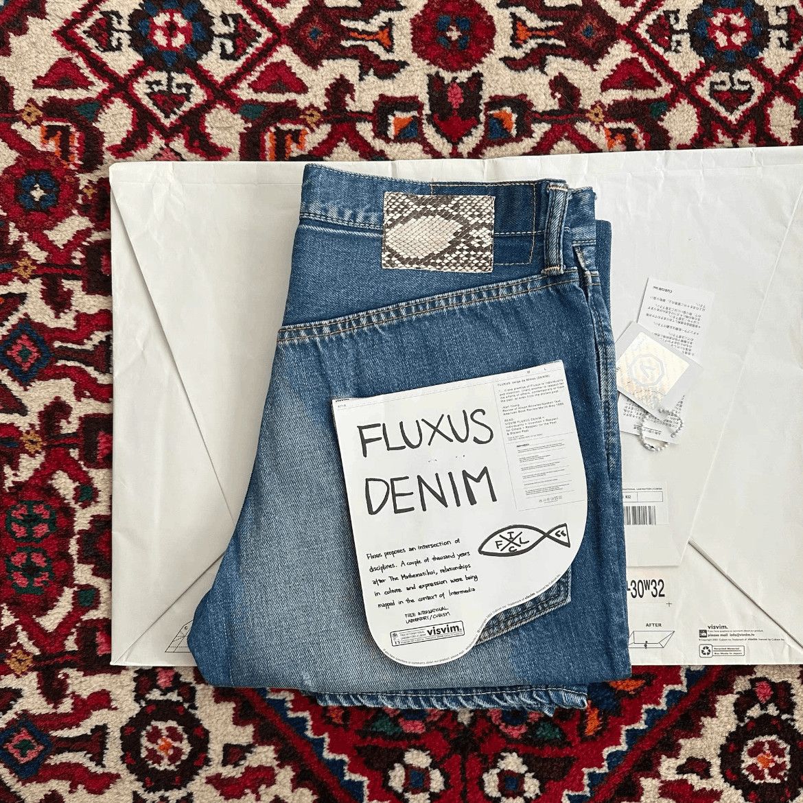 Visvim Visvim Visvim 10AW Snake Leather Patch Denim-2506 Size US 32 / EU 48 - 1 Thumbnail