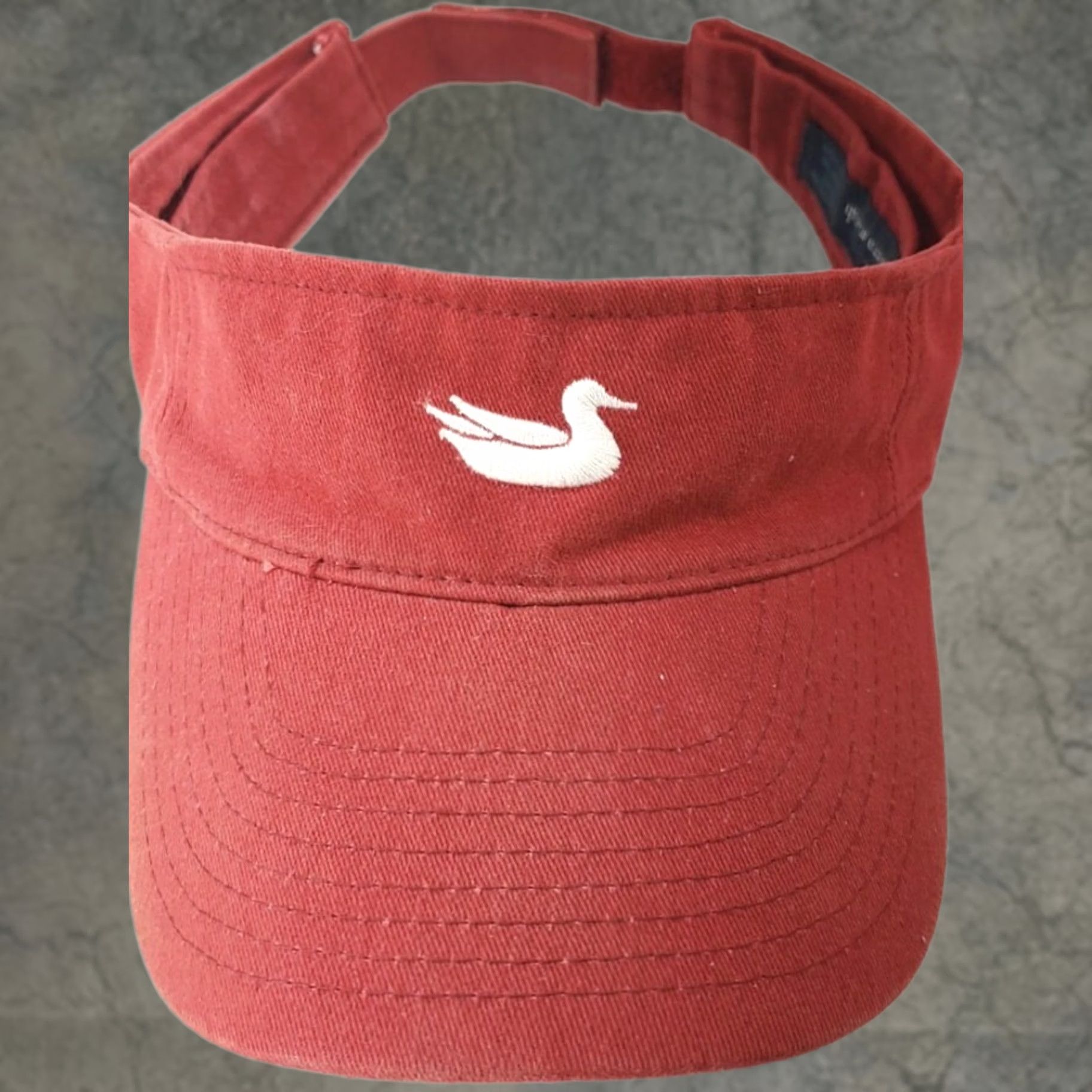 Vintage Southern Marsh Visor Hat Red Cotton Adjustable MENS / WOMENS UNISEX EUC Size ONE SIZE - 1 Thumbnail
