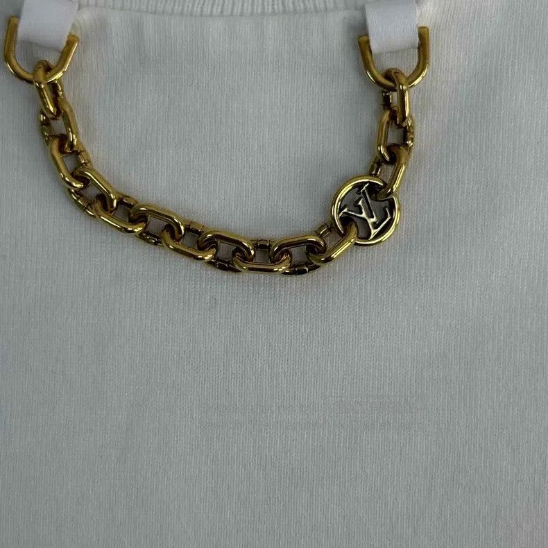 Louis Vuitton Louis Vuitton White shoulder zipper chain short sleeve Size S / US 4 / IT 40 - 7 Thumbnail
