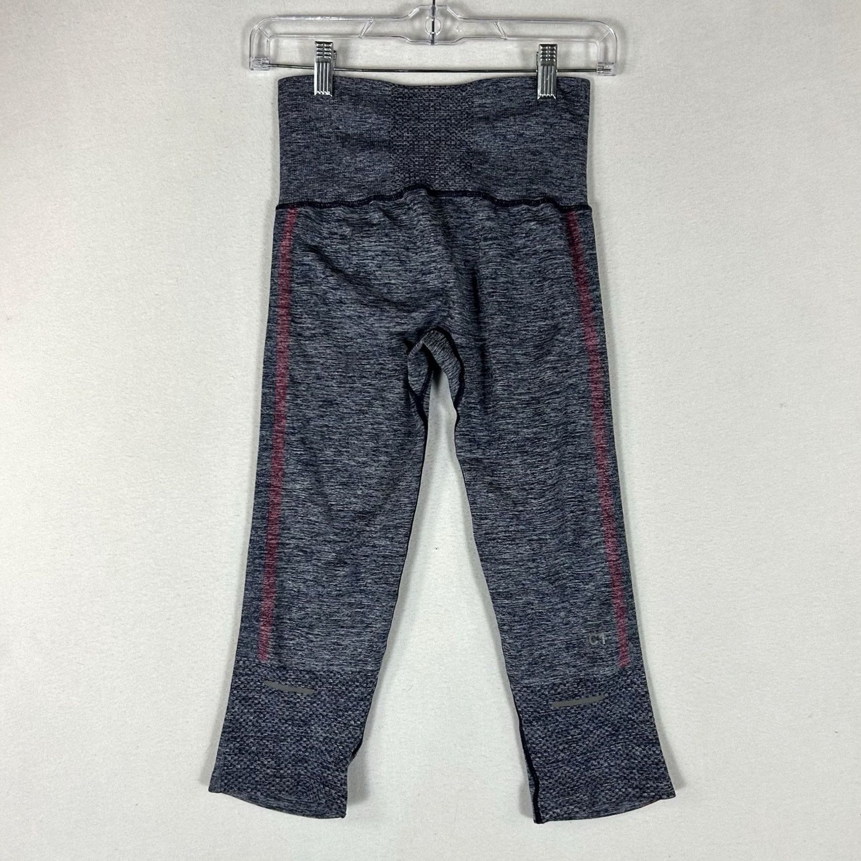 Asics ASICS Capri Leggings Womens Small Gray Activewear Run Gym Casual Stretch Mid S Size 28" / US 6 / IT 42 - 5 Thumbnail
