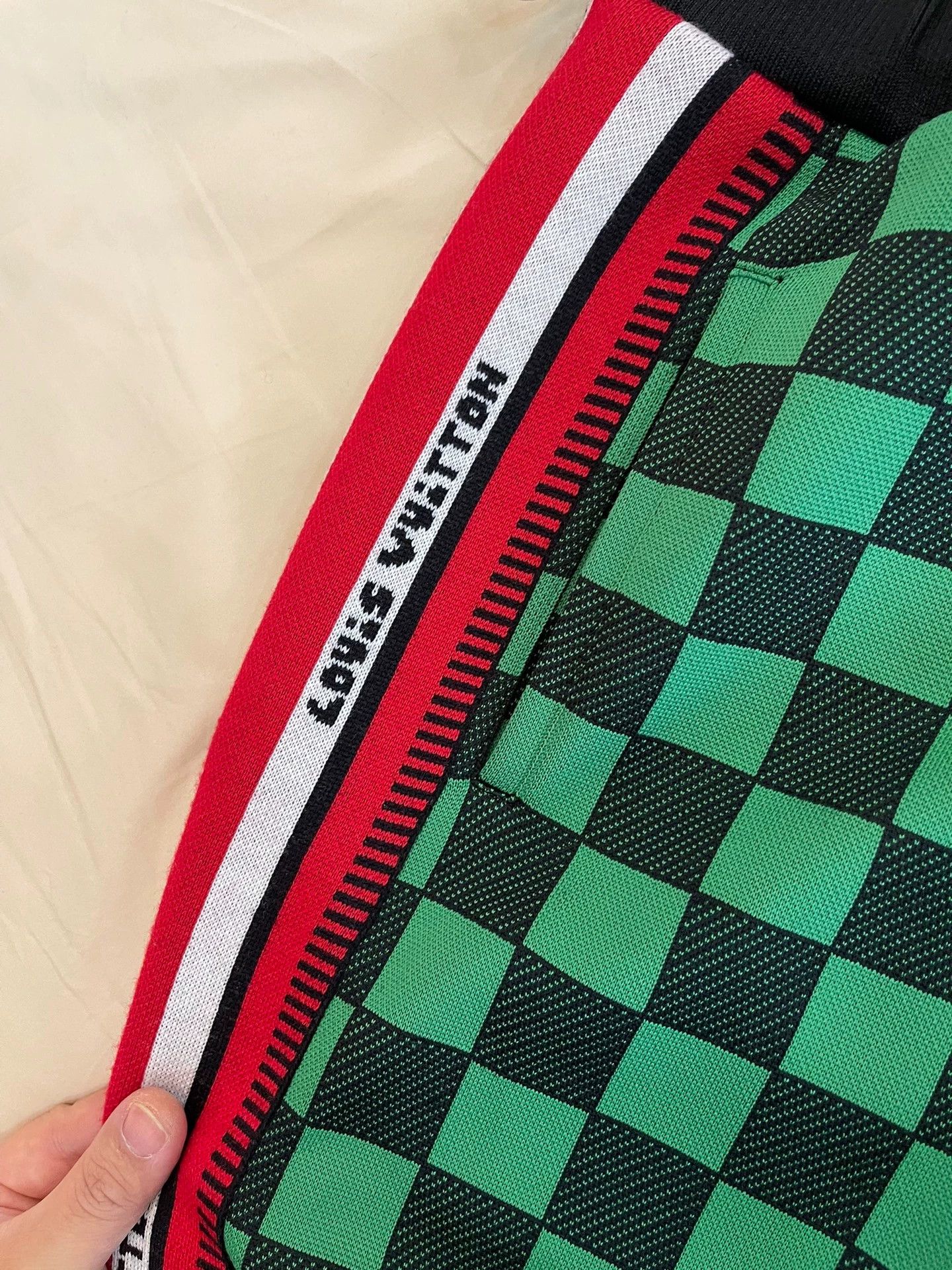 Louis Vuitton LV Two-Tone Monogram Check Side LV Script Pants L Size US 34 / EU 50 - 4 Thumbnail