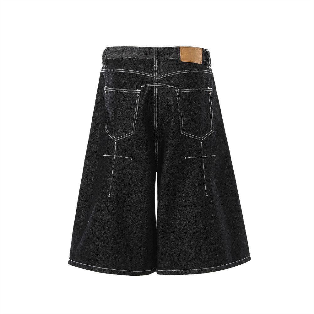 Japanese Brand Men's Streetwear-Style Loose-Fit Embroidered Denim Shorts Size US 32 / EU 48 - 2 Thumbnail
