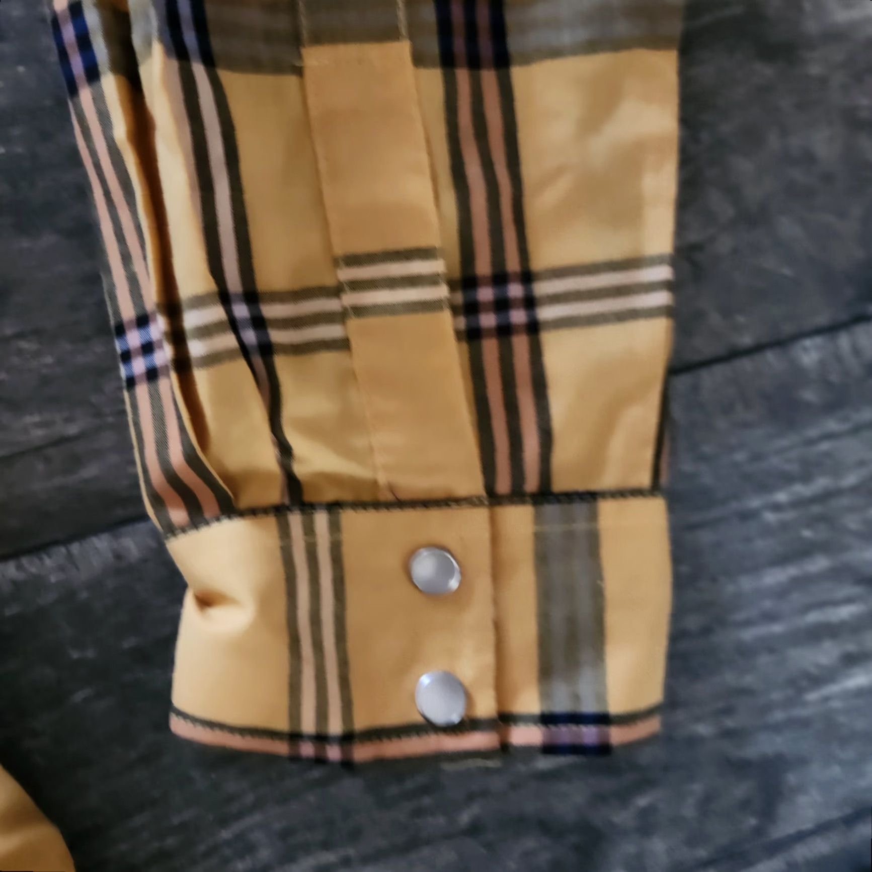 Wrangler Wrangler Mens XXL Pearl Snap Yellow Plaid Western Shirt Cowboy Shirt Cowboy Western Button-Up Long Sleeve Pearl Snap Pockets Vintage No Size US XXL / EU 58 / 5 - 4 Thumbnail