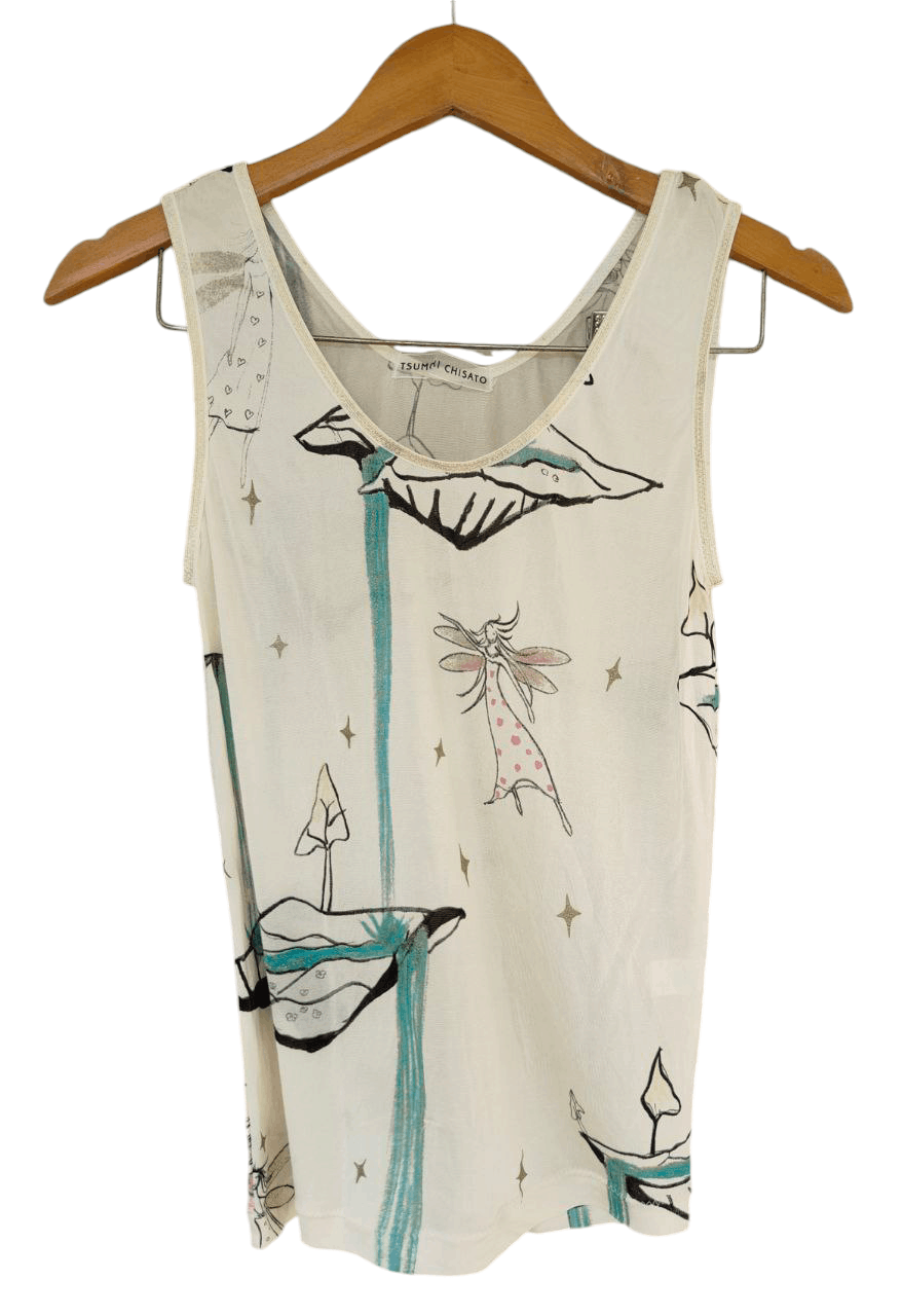 Issey Miyake Tsumori Chisato Silk Tank Top Size XS / US 0-2 / IT 36-38 - 1 Thumbnail