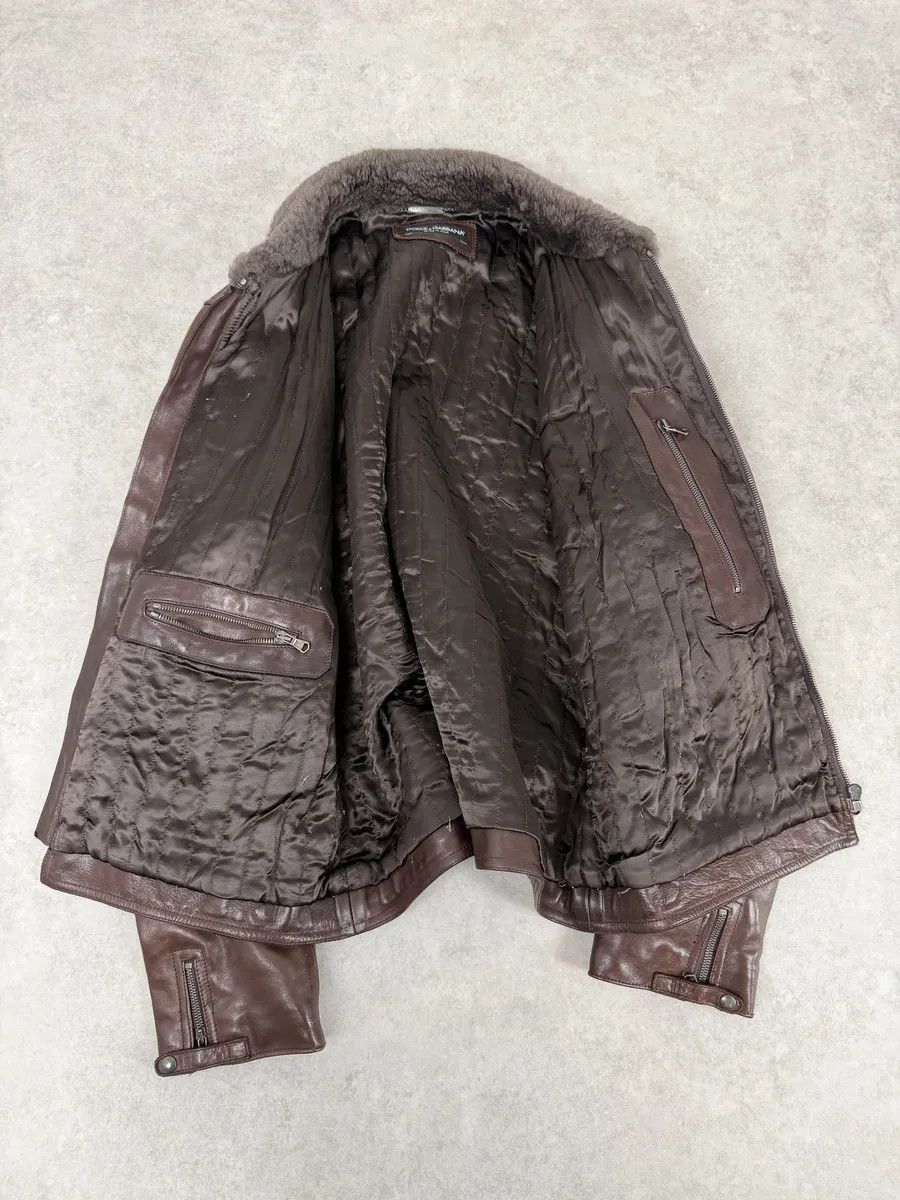 Dolce & Gabbana 2010s Dolce & Gabbana Brown Premium Leather Jacket Size US L / EU 52-54 / 3 - 8 Thumbnail