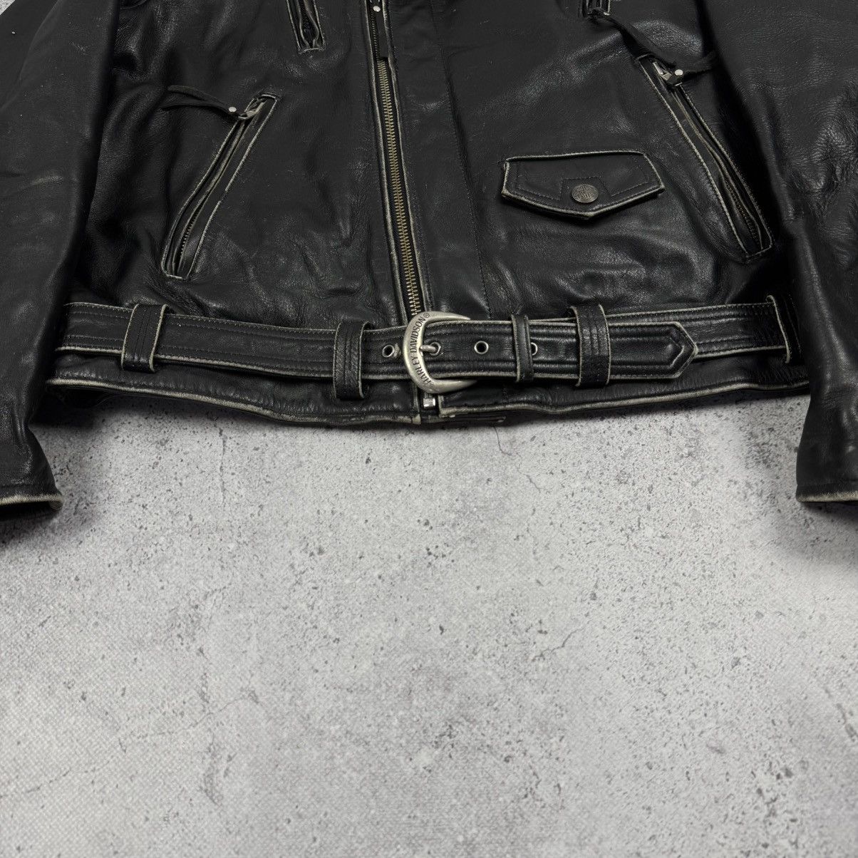 Harley Davidson × Vintage Harley Davidson Vintage Motorcycle Biker Leather Jacket Size US XL / EU 56 / 4 - 8 Thumbnail