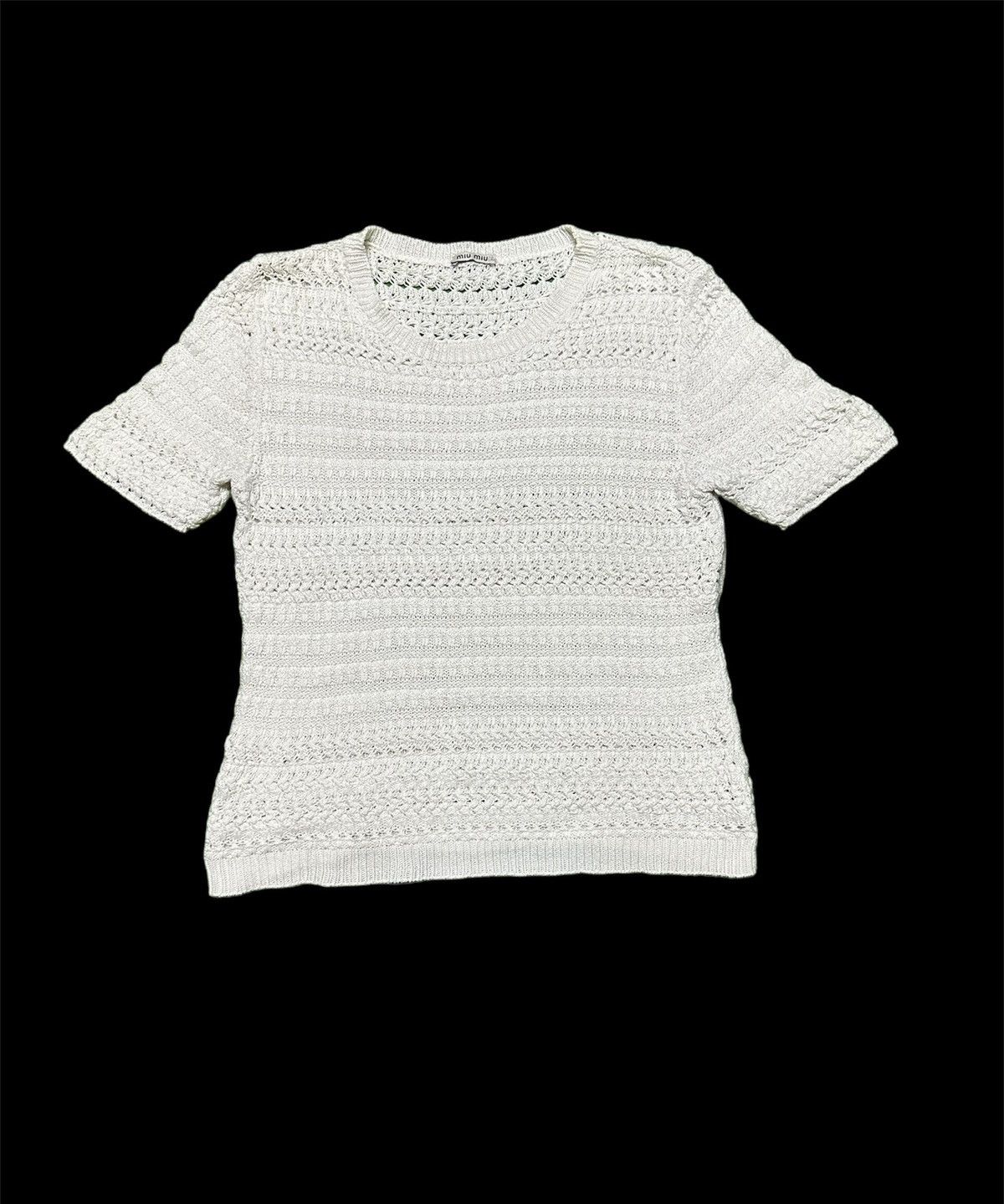 Miu Miu Miu miu crochet top knit Size S / US 4 / IT 40 - 1 Thumbnail