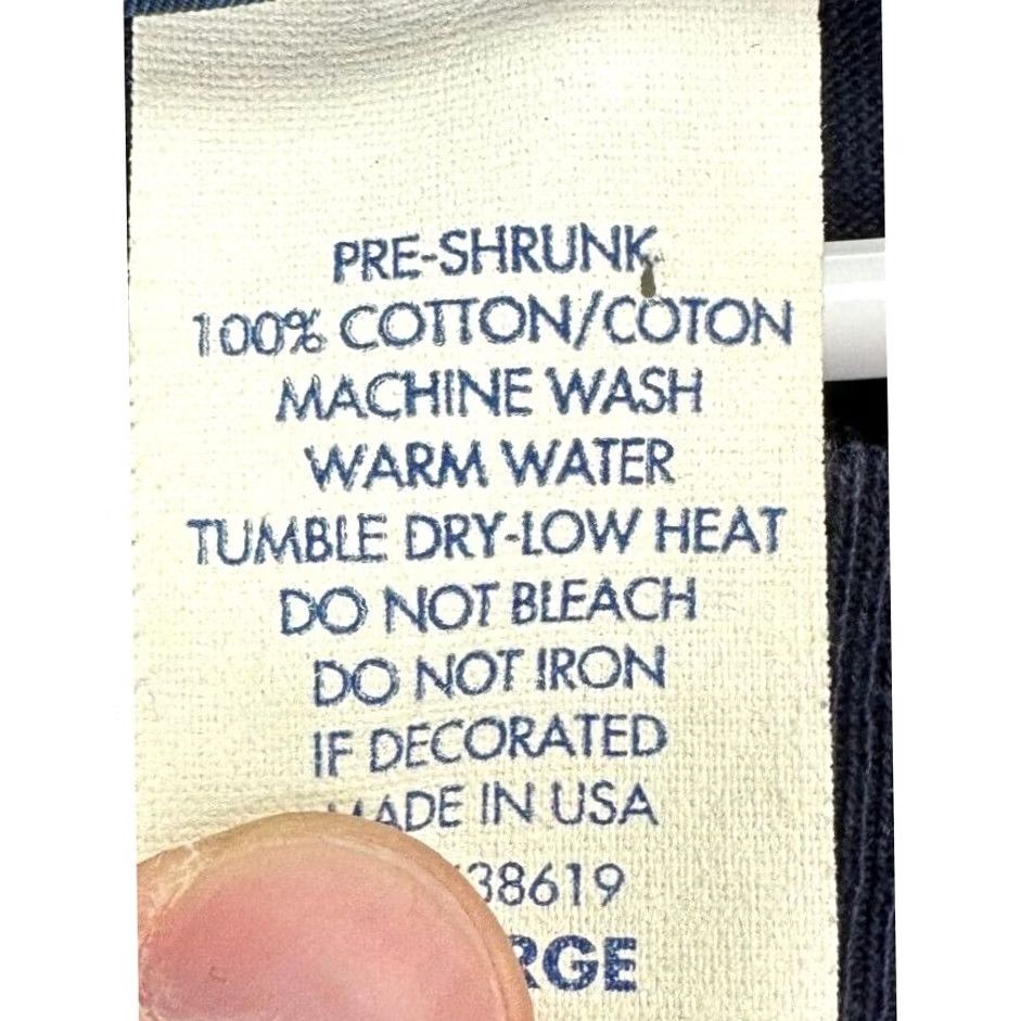 Vintage VINTAGE Famous T-Shirt Mens XL Navy Crew Neck Short Sleeve Single Stitch Made In USA 90s USA Cotton Breathable Lightweight Easy Care Size US XL / EU 56 / 4 - 4 Thumbnail