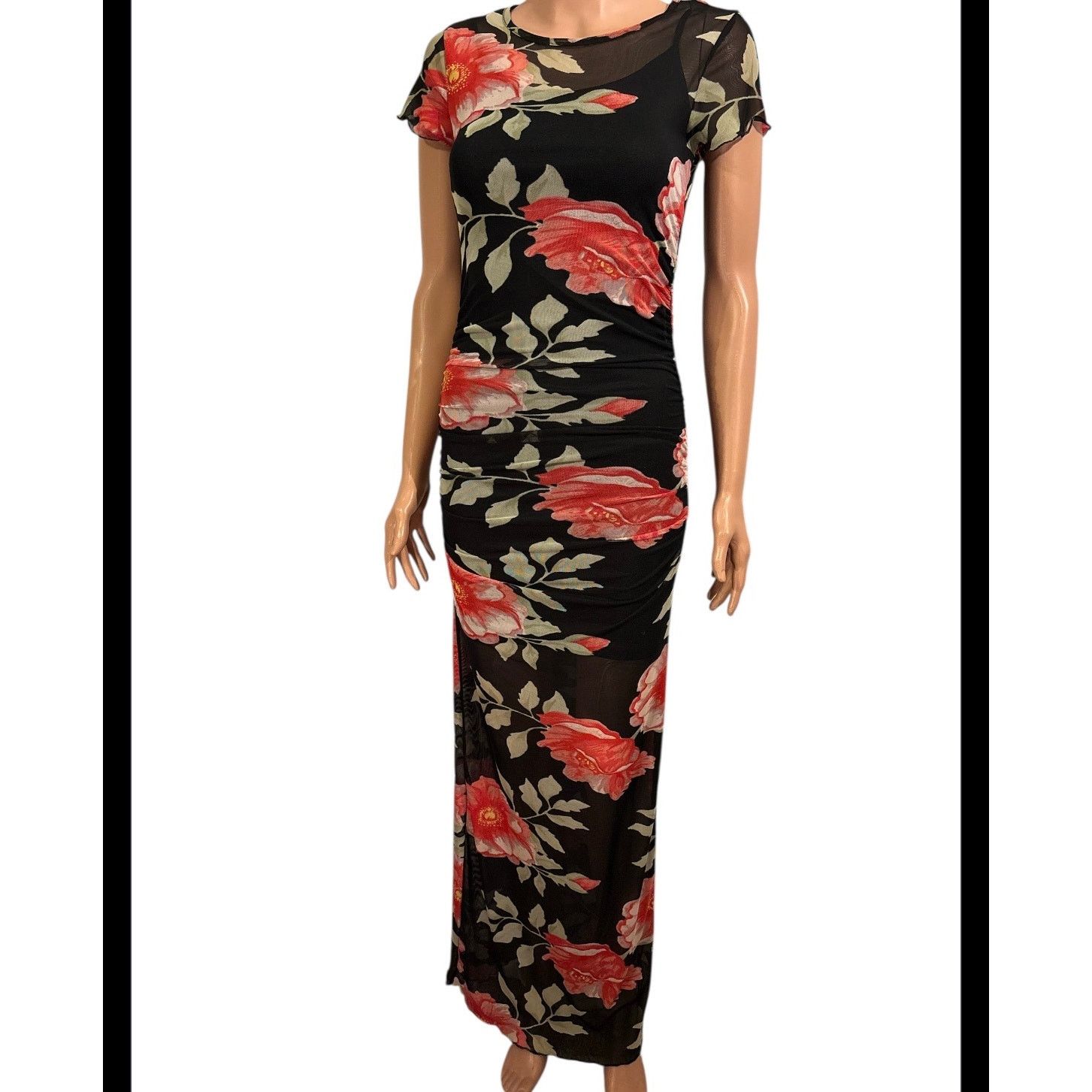 The Unbranded Brand No Comment Floral Overlaid Maxi Dress Size Small Size S / US 4 / IT 40 - 1 Thumbnail