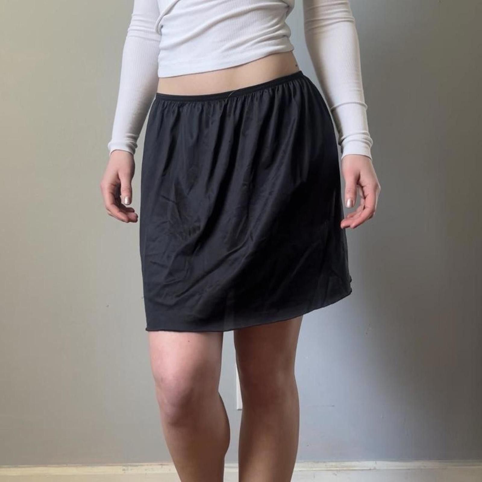 Other vintage 90s black half slip/mini skirt Size 36" / US 14 / IT 50 - 1 Thumbnail