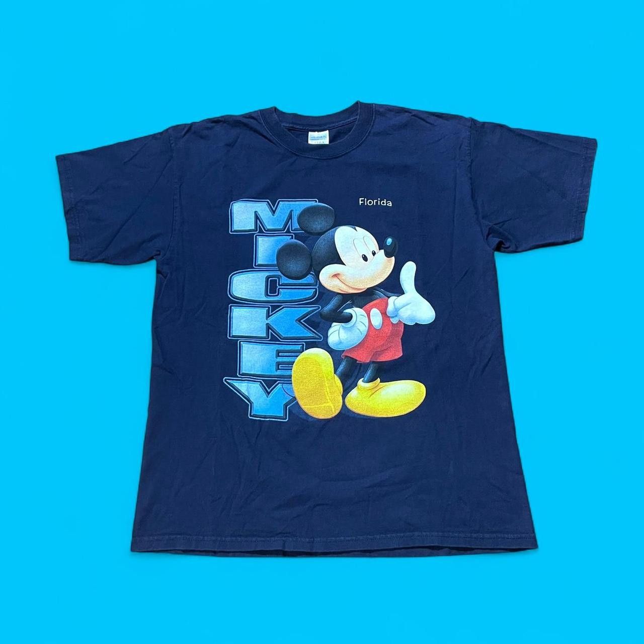 Gildan Y2k Mickey Mouse Spellout Tee - Size L Size US L / EU 52-54 / 3 - 3 Thumbnail