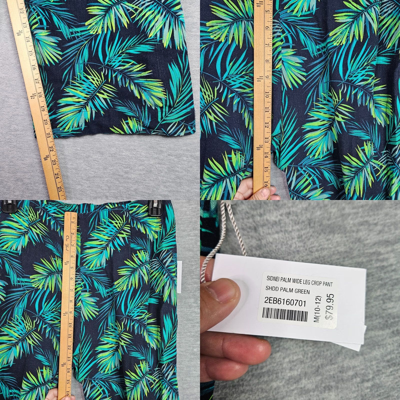 Soft Surroundings Soft Surroundings Pants Women Adult Regular Size M Green Floral Linen Rayon Front Flat Button New Size 32" / US 10 / IT 46 - 8 Thumbnail